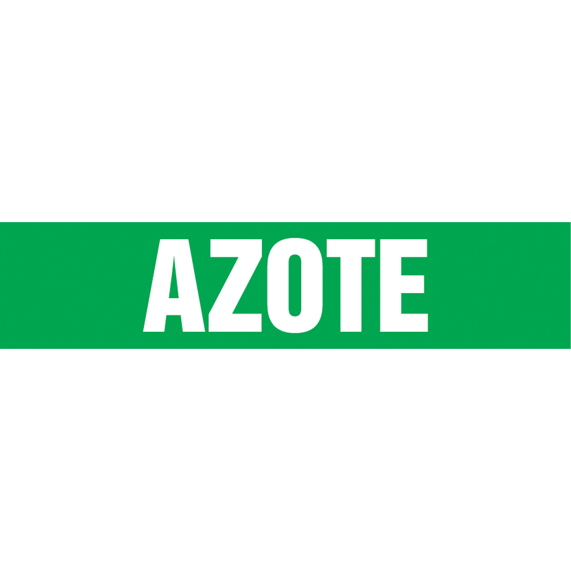 Marqueur de tuyau "Azote" Snap TiteMC, À pression, 14" h x 12" la, Blanc/vert