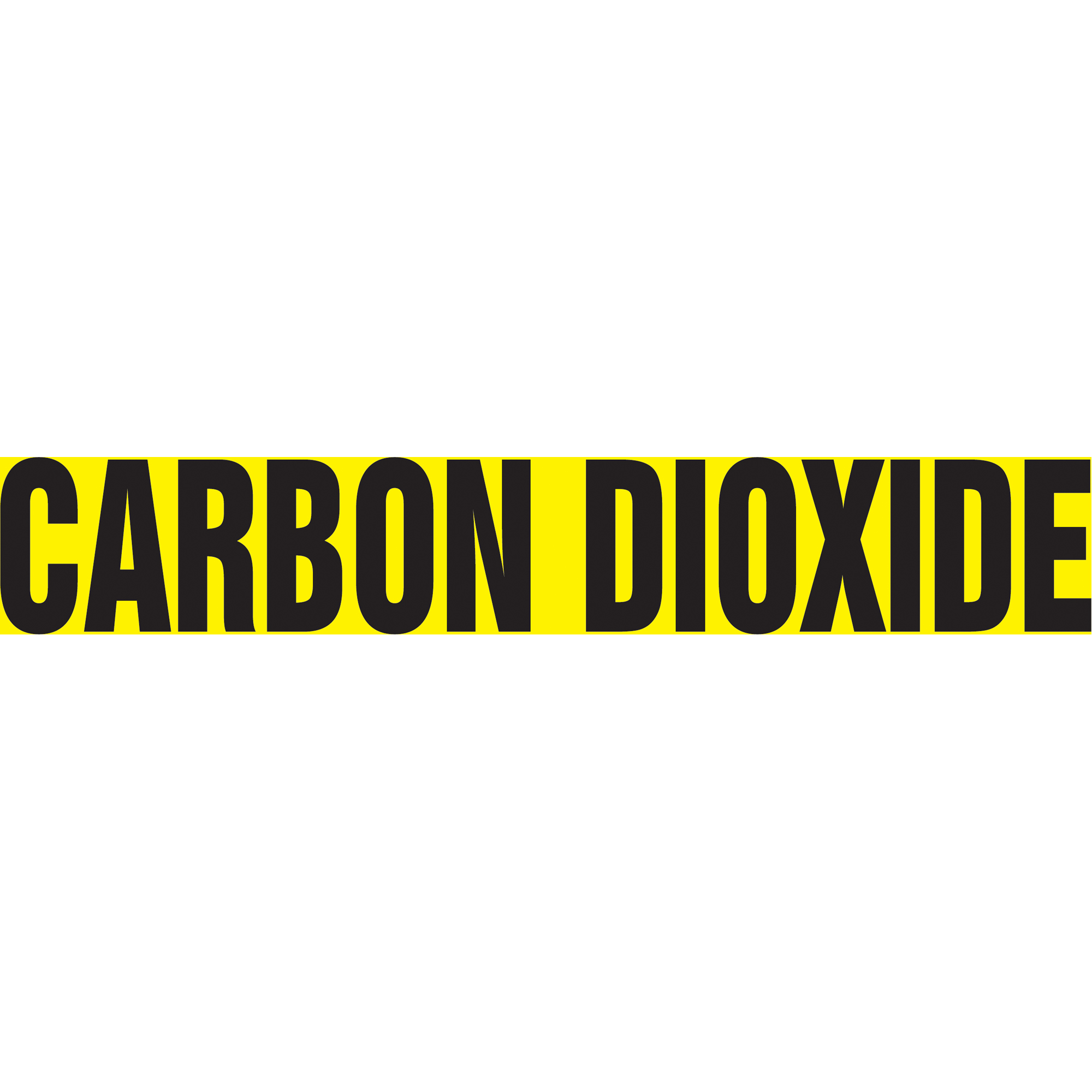 Marqueur de tuyau "Carbon Dioxide" Snap TiteMC, À pression, 14" h x 12" la, Noir sur jaune