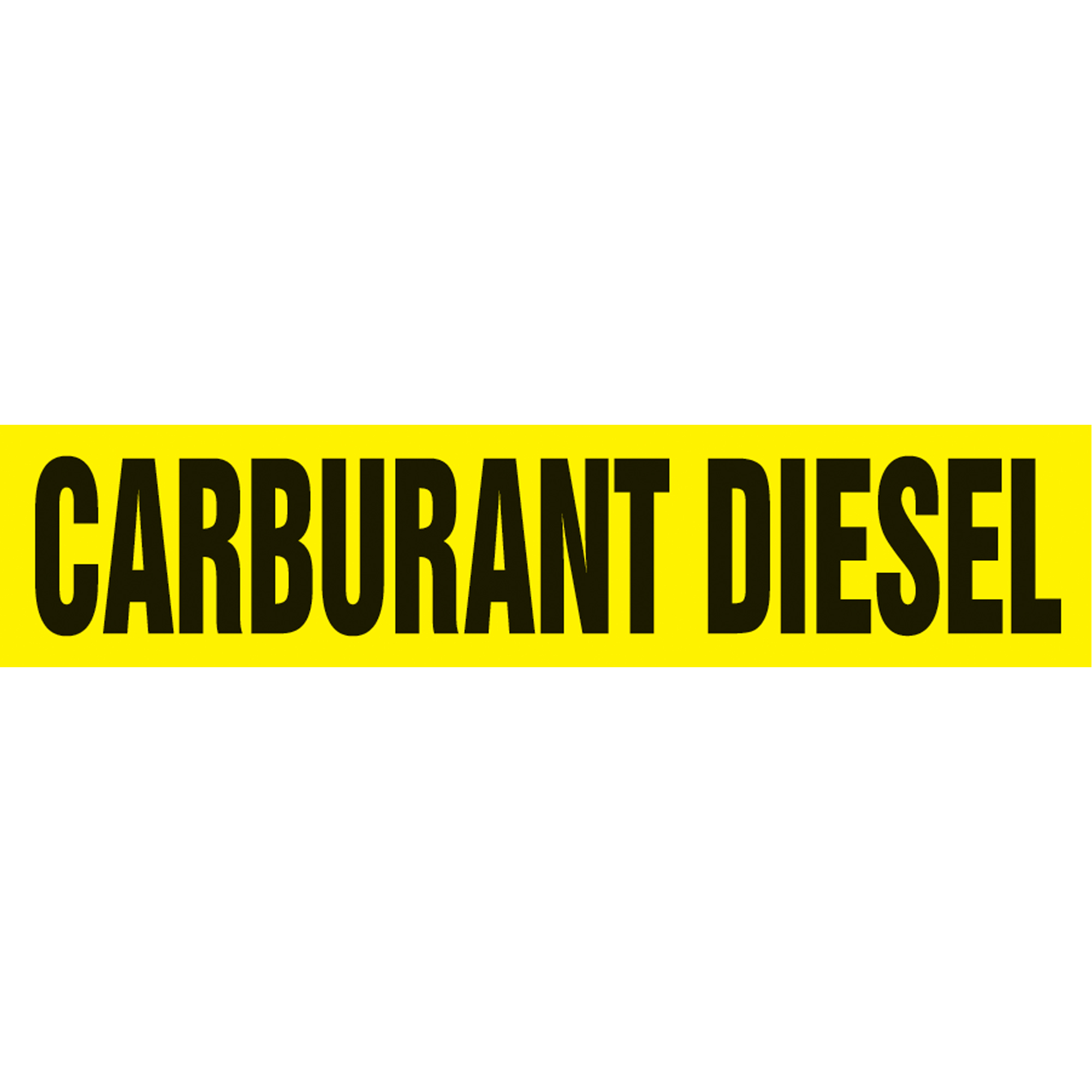 Marqueur de tuyau "Carburant Diesel" Snap TiteMC, À pression, 9" h x 8" la, Noir sur jaune