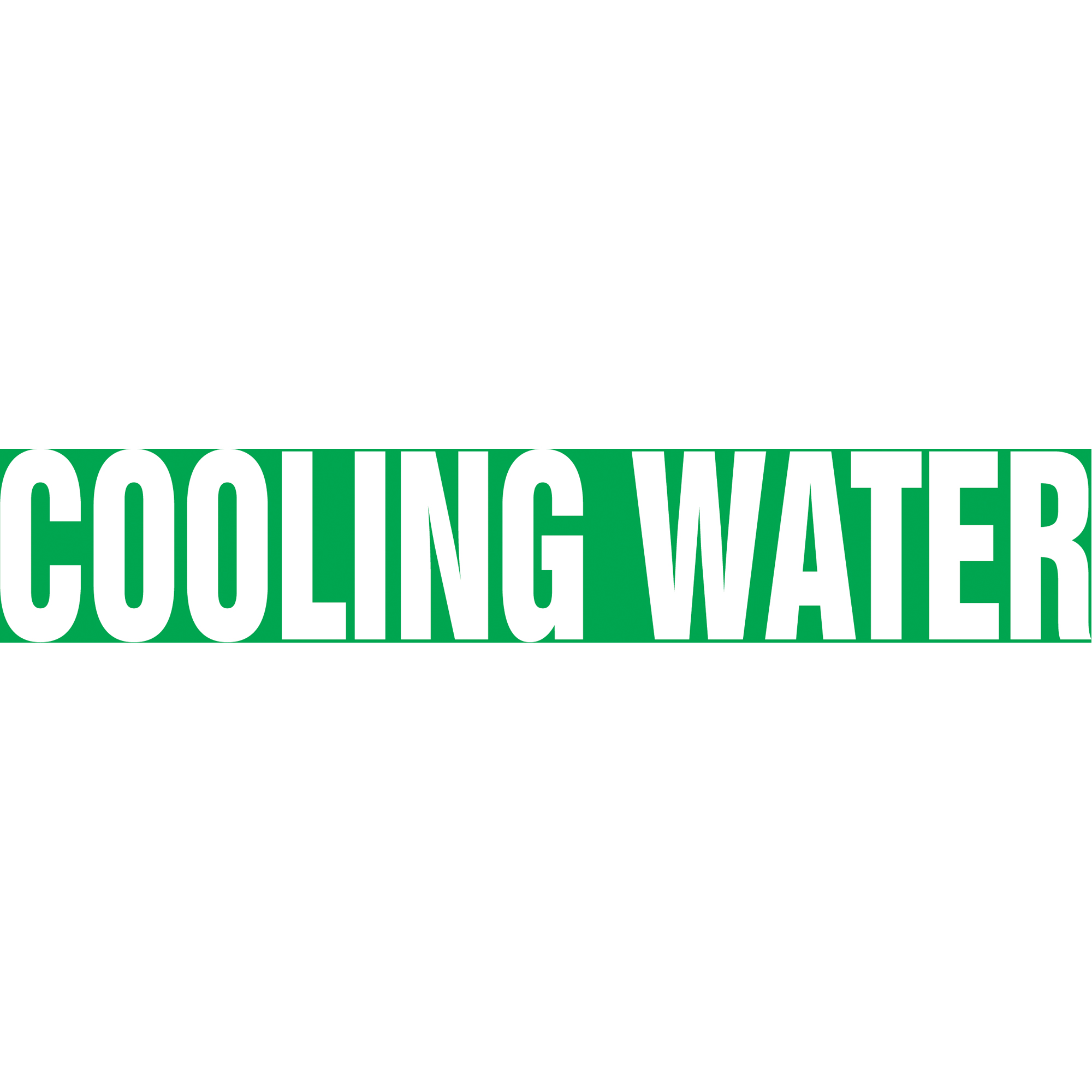 Marqueur de tuyau "Cooling Water" Snap TiteMC, À pression, 14" h x 12" la, Blanc/vert