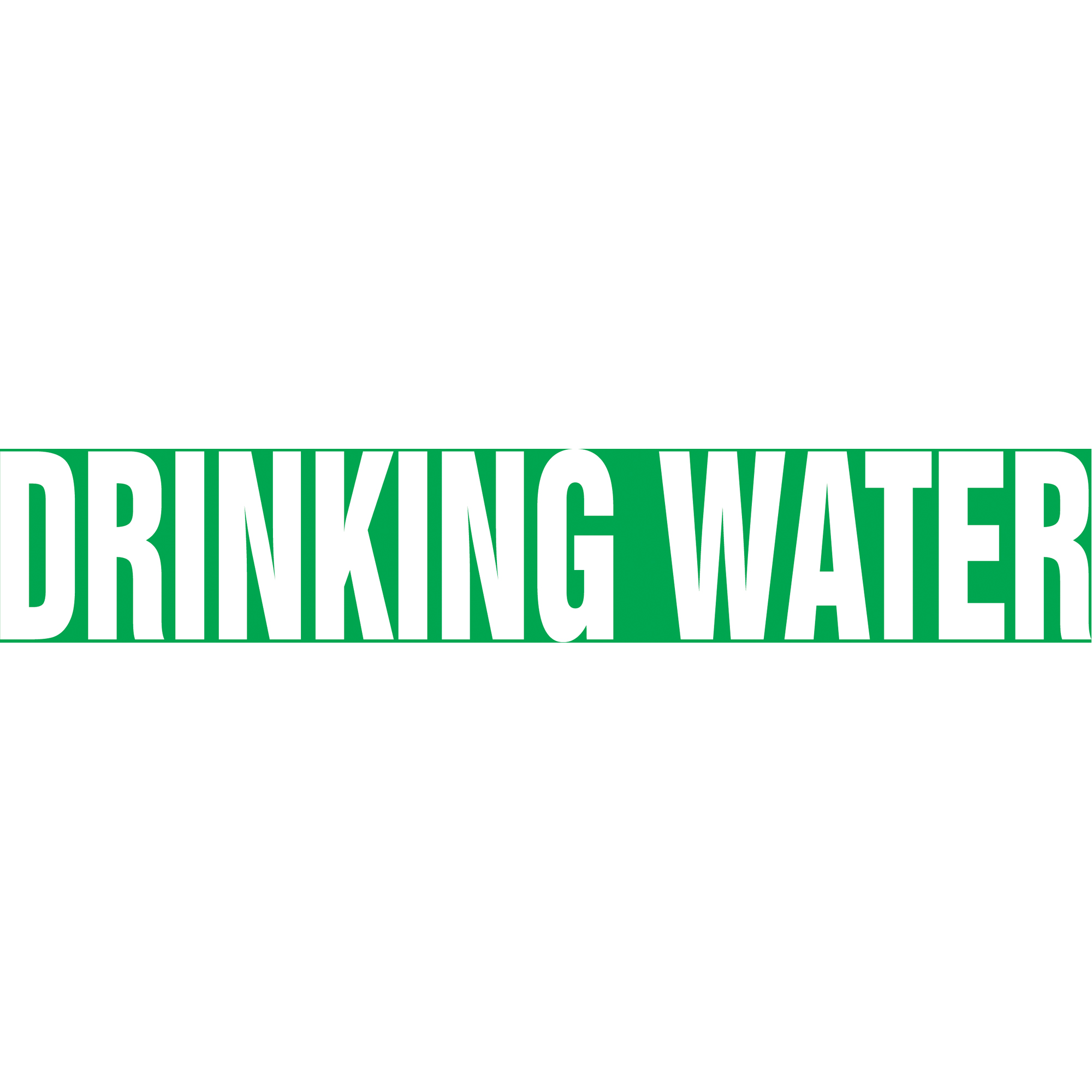 Marqueur de tuyau "Drinking Water" Snap TiteMC, À pression, 14" h x 12" la, Blanc/vert