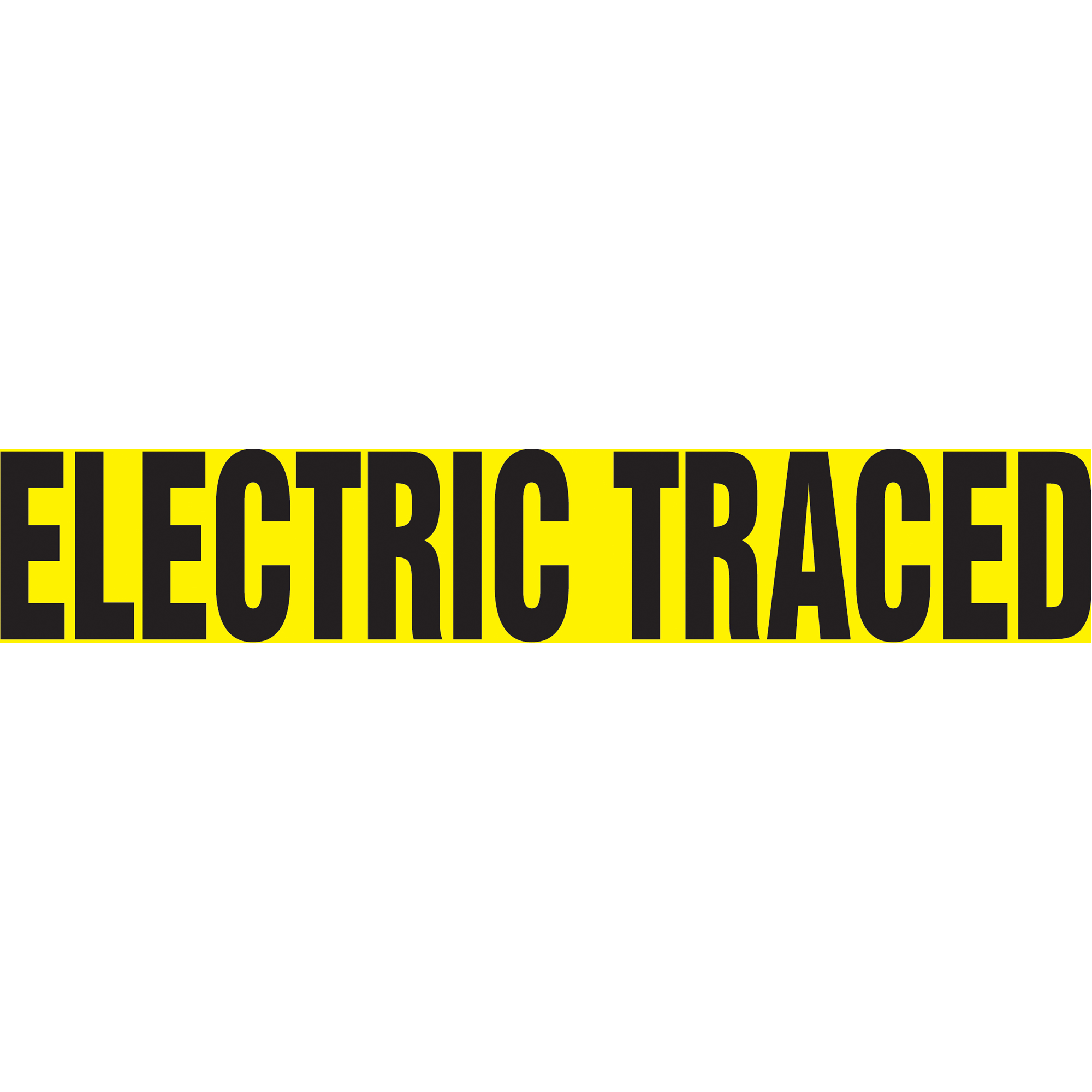 Marqueur de tuyau "Electric Traced" Snap TiteMC, À pression, 14" h x 12" la, Noir sur jaune