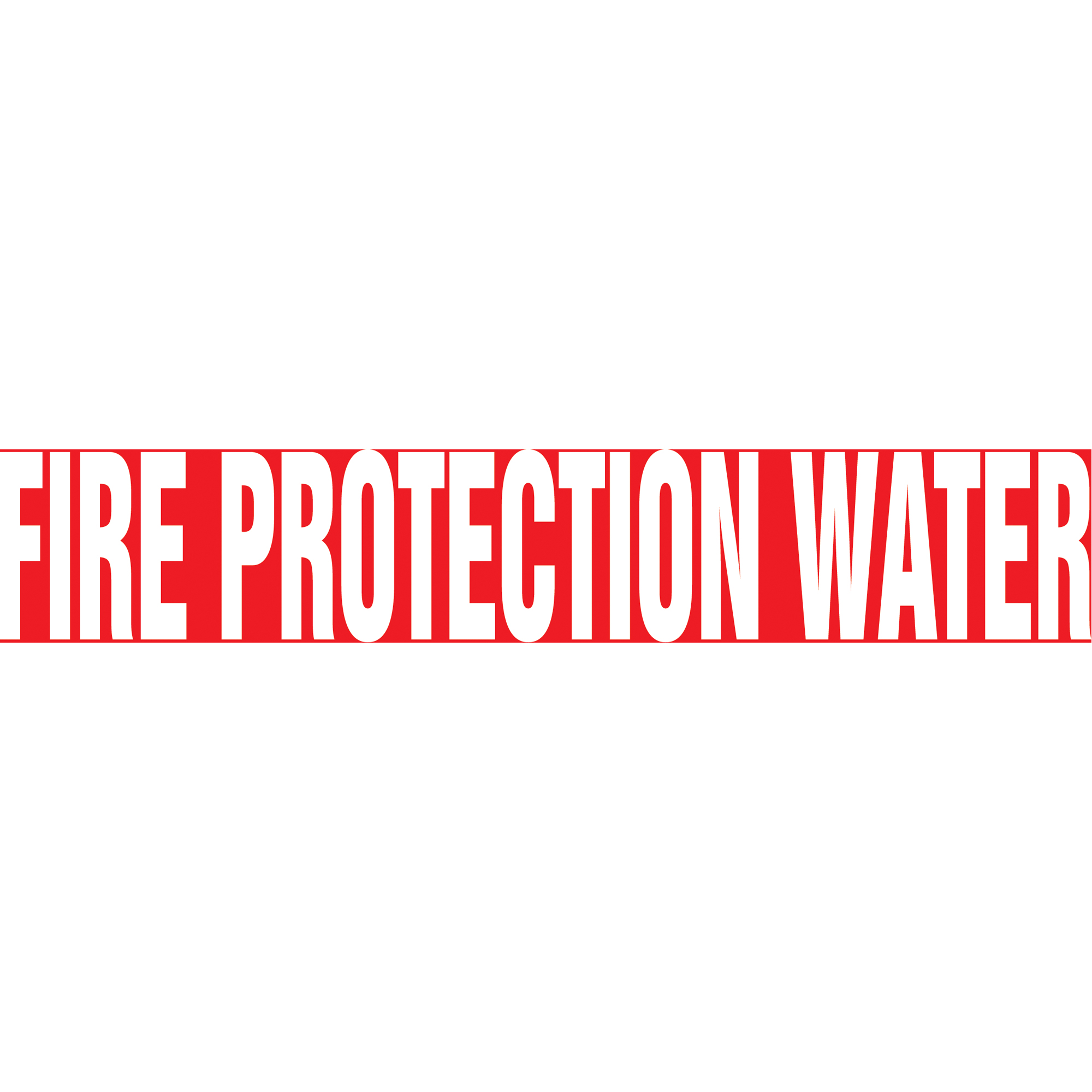 Marqueur de tuyau "Fire Protection Water" Snap TiteMC, À pression, 14" h x 12" la, Blanc/rouge