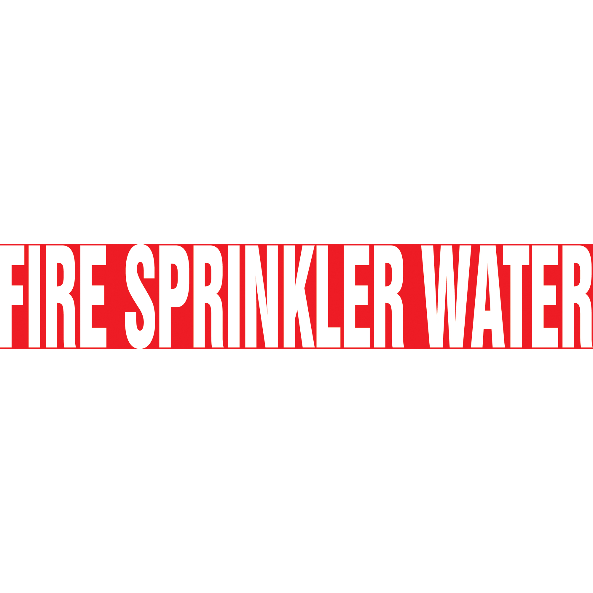 Marqueur de tuyau "Fire Sprinkler Water" Snap TiteMC, À pression, 14" h x 12" la, Blanc/rouge