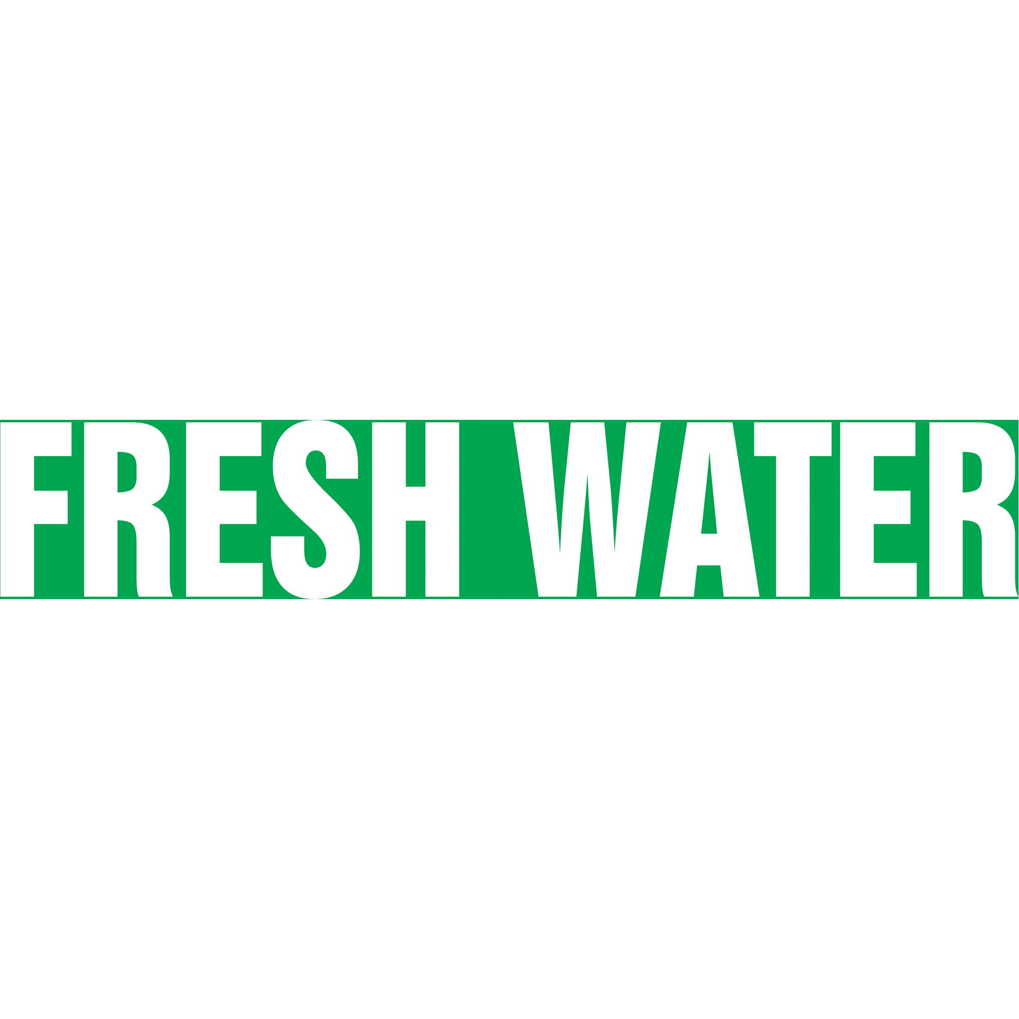 Marqueur de tuyau "Fresh Water" Snap TiteMC, À pression, 14" h x 12" la, Blanc/vert