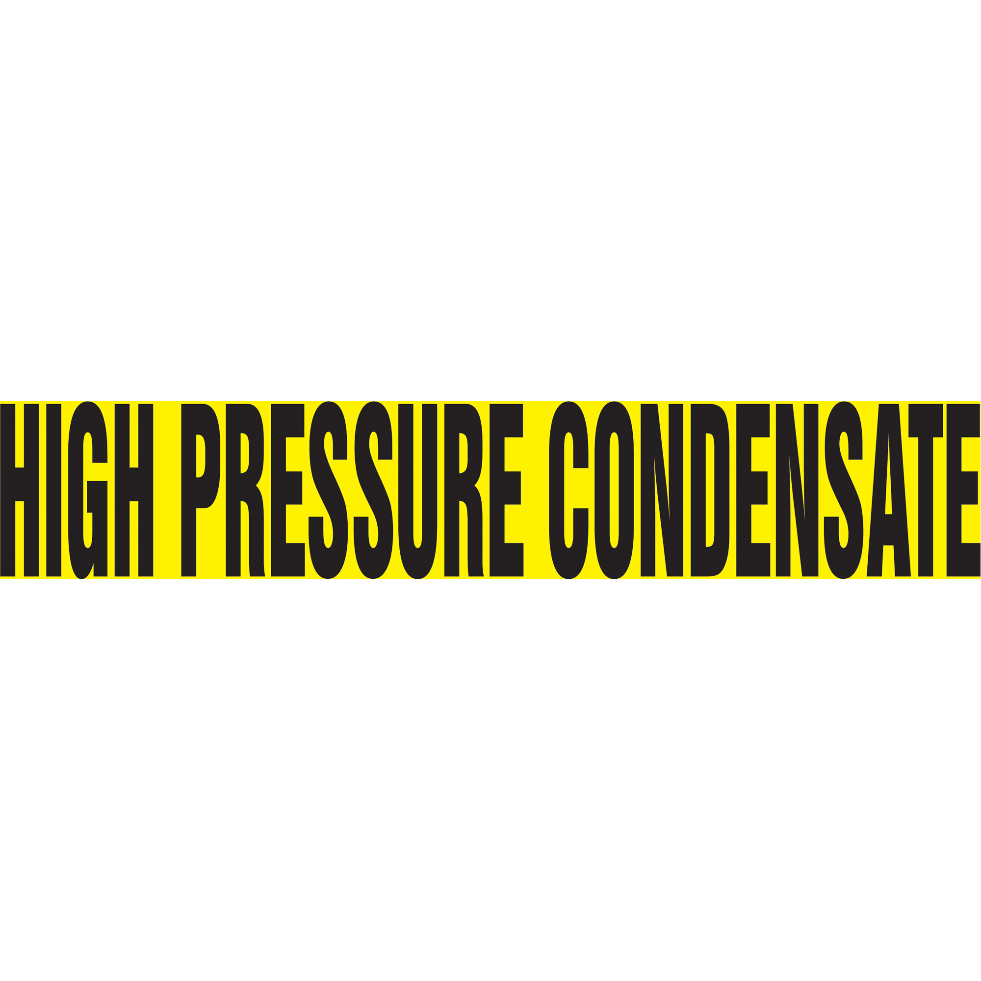 Marqueur de tuyau "High Pressure Condensate" Snap TiteMC, À pression, 14" h x 12" la, Noir sur jaune