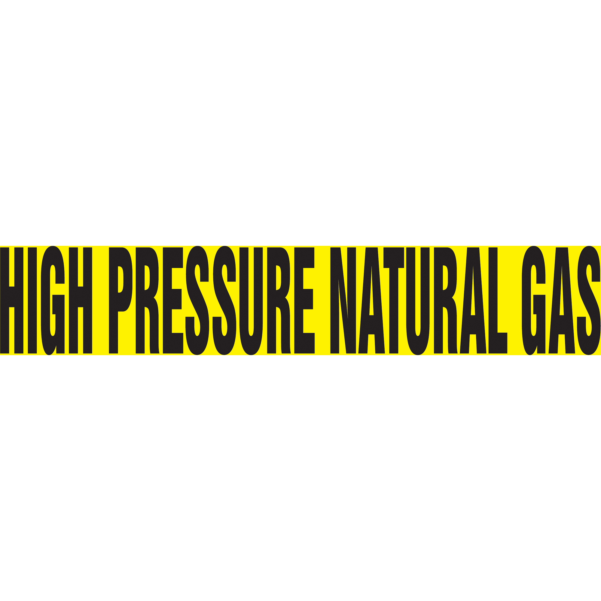 Marqueur de tuyau "High Pressure Natural Gas" Snap TiteMC, À pression, 14" h x 12" la, Noir sur jaune