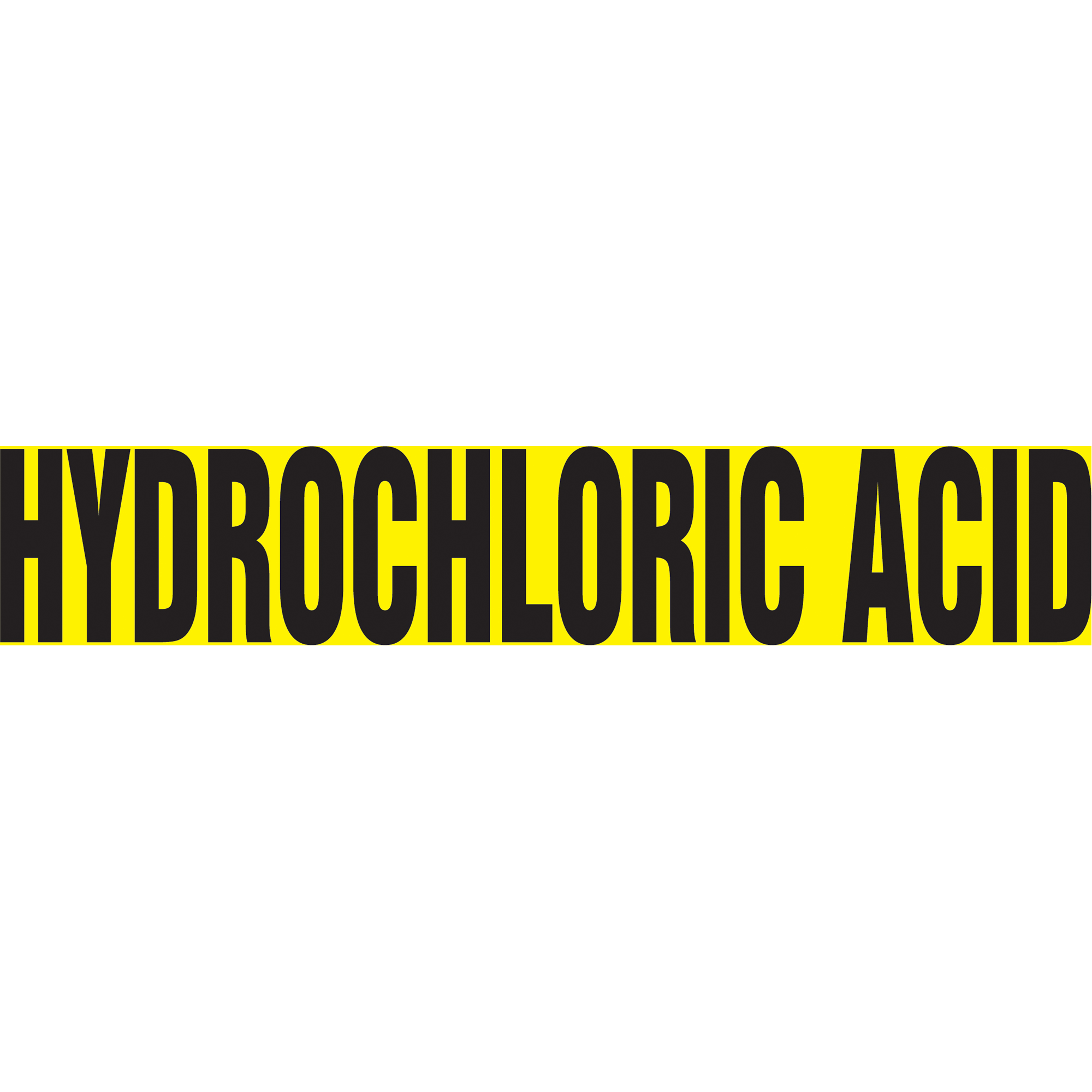 Marqueur de tuyau "Hydraulic Acid" Snap TiteMC, À pression, 14" h x 12" la, Noir sur jaune