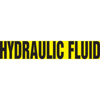 Marqueur de tuyau "Hydraulic Fluid" Snap TiteMC, À pression, 14" h x 12" la, Noir sur jaune