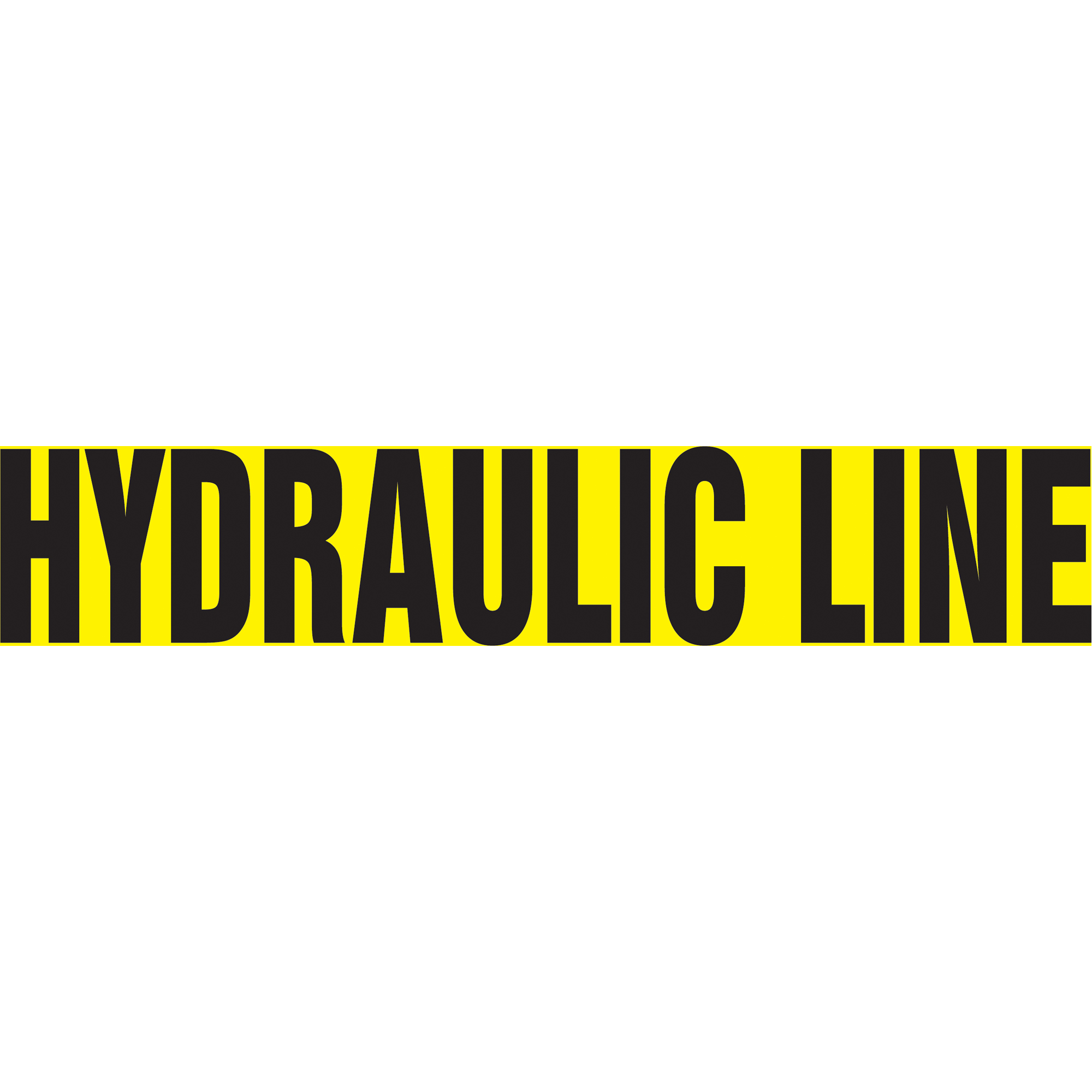 Marqueur de tuyau "Hydraulic Line" Snap TiteMC, À pression, 14" h x 12" la, Noir sur jaune