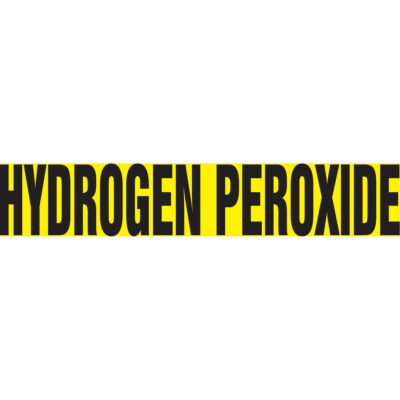 Marqueur de tuyau "Hydrogen Peroxide" Snap TiteMC, À pression, 14" h x 12" la, Noir sur jaune