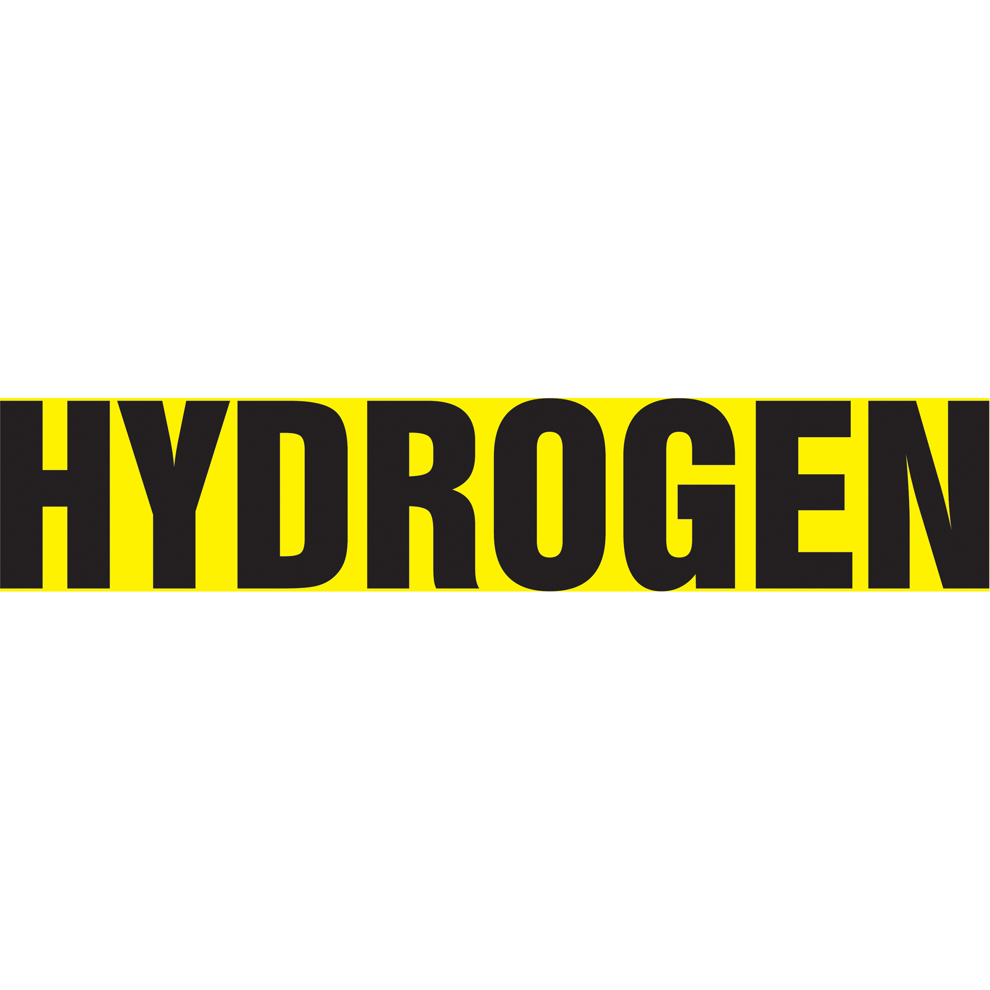 Marqueur de tuyau "Hydrogen" Snap TiteMC, À pression, 14" h x 12" la, Noir sur jaune