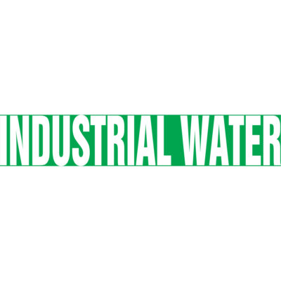 Marqueur de tuyau "Industrial Water" Snap TiteMC, À pression, 14" h x 12" la, Blanc/vert