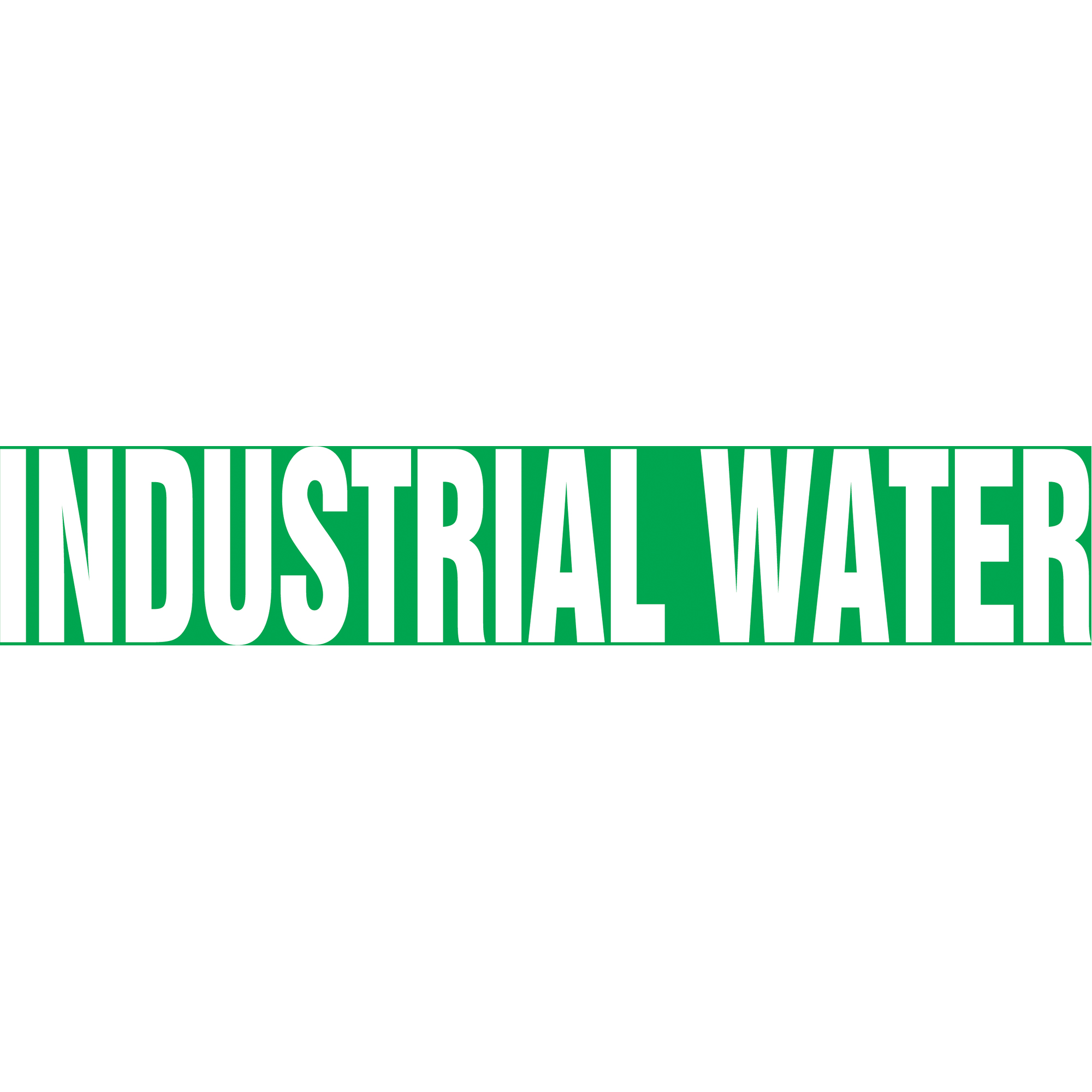 Marqueur de tuyau "Industrial Water" Snap TiteMC, À pression, 14" h x 12" la, Blanc/vert