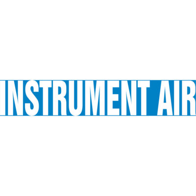 Marqueur de tuyau "Instrument Air" Snap TiteMC, À pression, 14" h x 12" la, Blanc/bleu