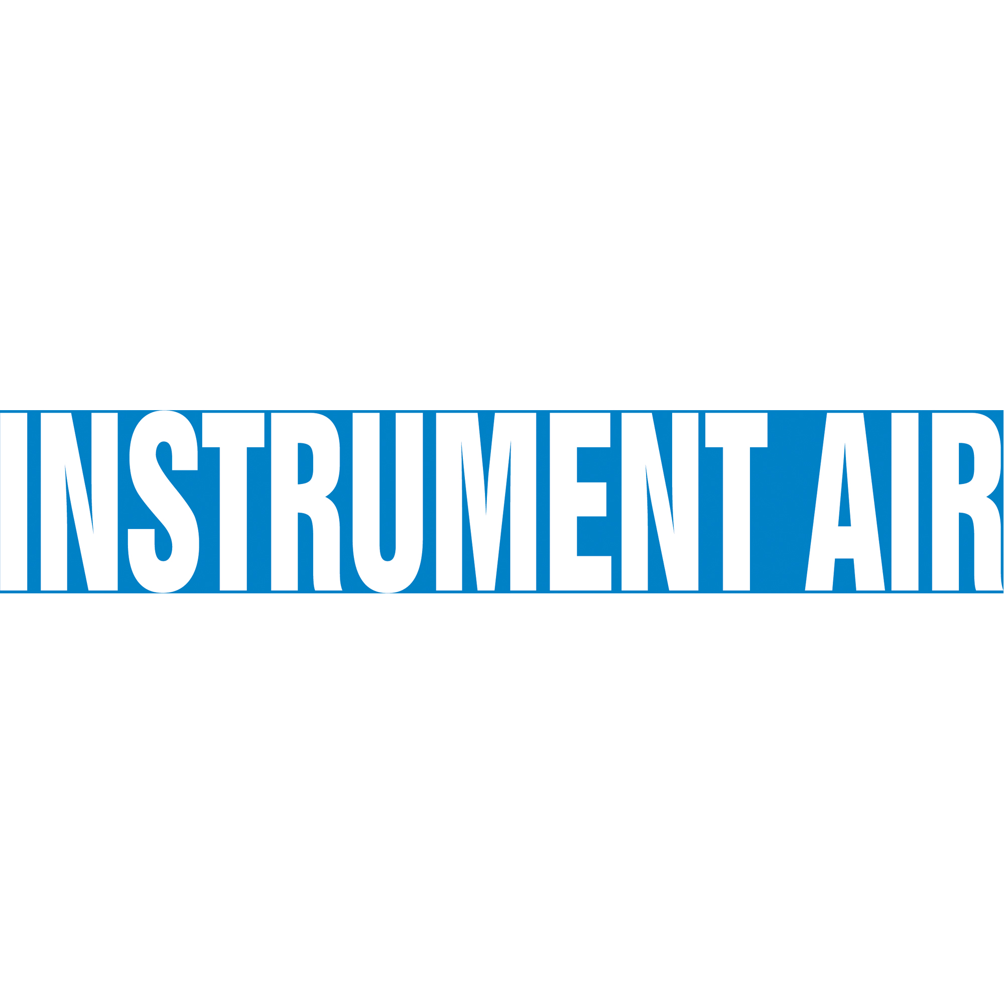 Marqueur de tuyau "Instrument Air" Snap TiteMC, À pression, 14" h x 12" la, Blanc/bleu