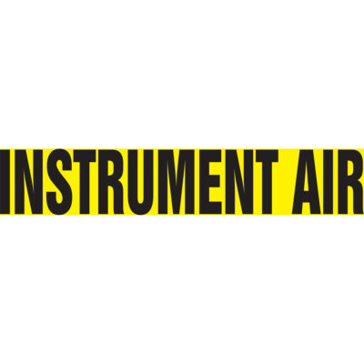 Marqueur de tuyau "Instrument Air" Snap TiteMC, À pression, 14" h x 12" la, Noir sur jaune