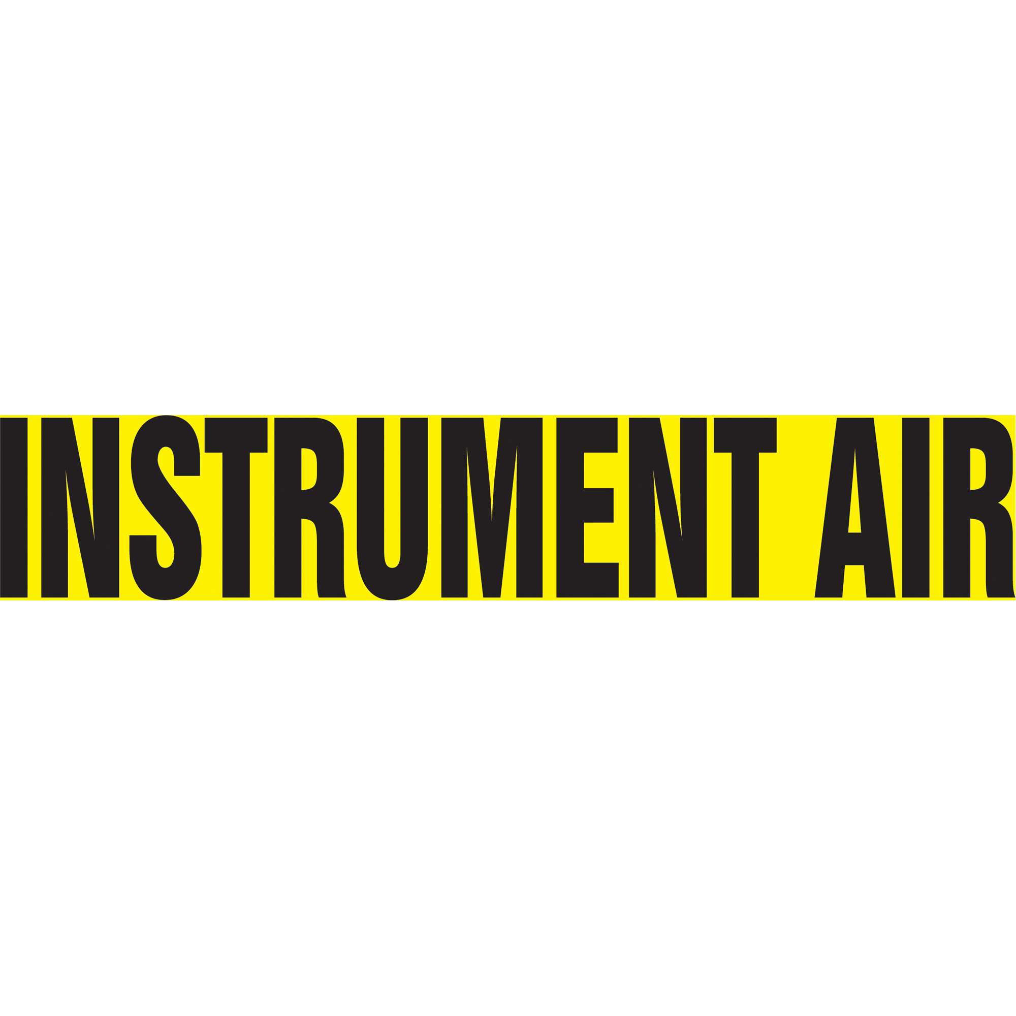 Marqueur de tuyau "Instrument Air" Snap TiteMC, À pression, 14" h x 12" la, Noir sur jaune