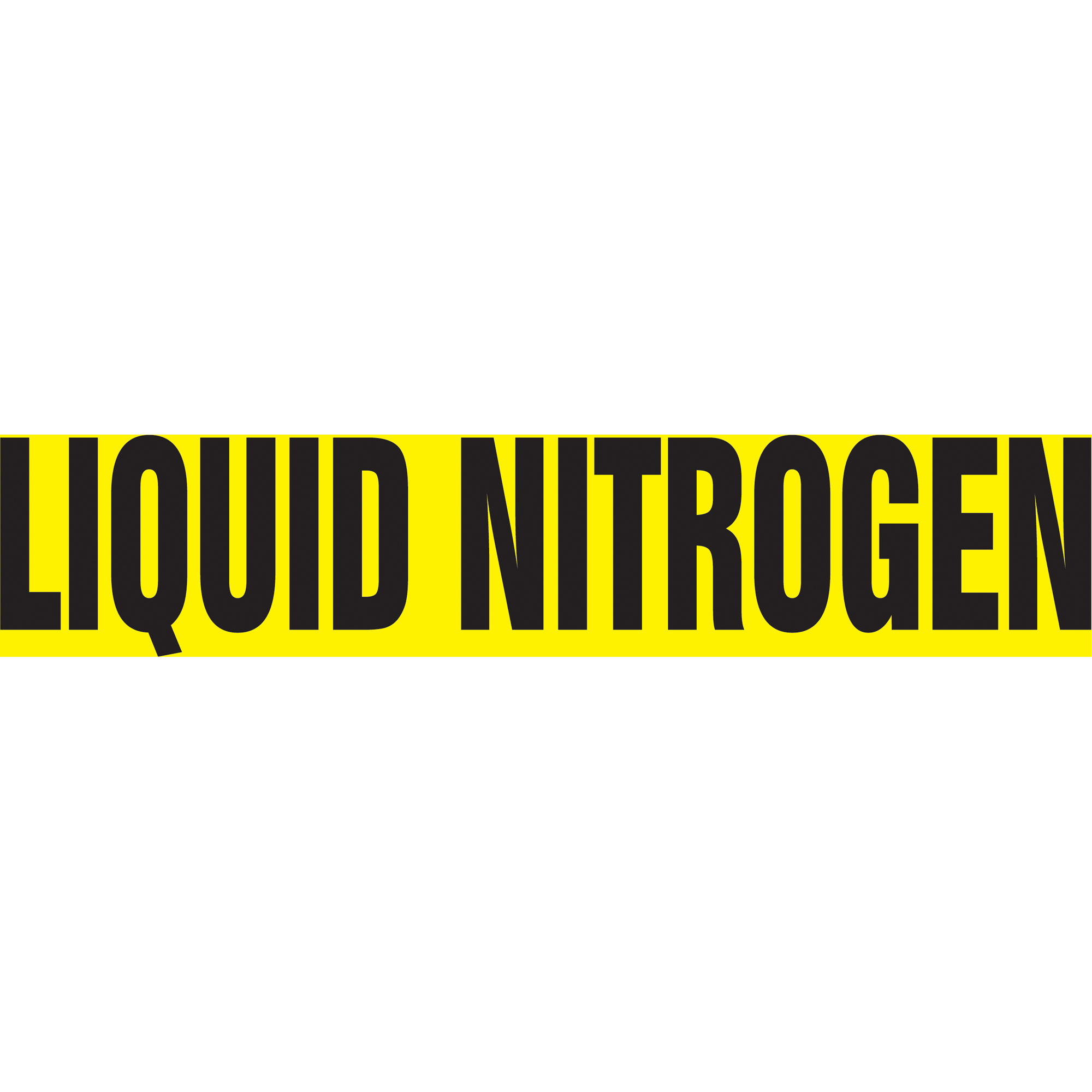 Marqueur de tuyau "Liquid Nitrogen" Snap TiteMC, À pression, 14" h x 12" la, Noir sur jaune
