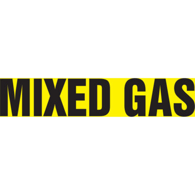 Marqueur de tuyau "Mixed Gas" Snap TiteMC, À pression, 14" h x 12" la, Noir sur jaune
