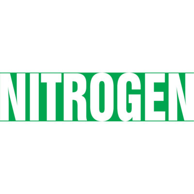 Marqueur de tuyau "Nitrogen" Snap TiteMC, À pression, 14" h x 12" la, Blanc/vert