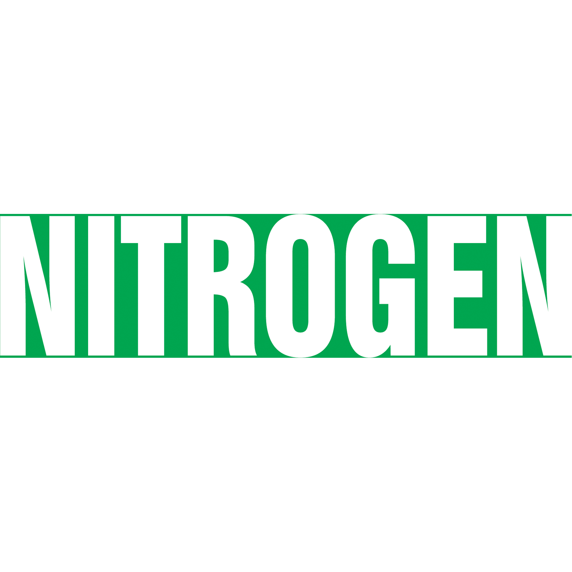 Marqueur de tuyau "Nitrogen" Snap TiteMC, À pression, 14" h x 12" la, Blanc/vert