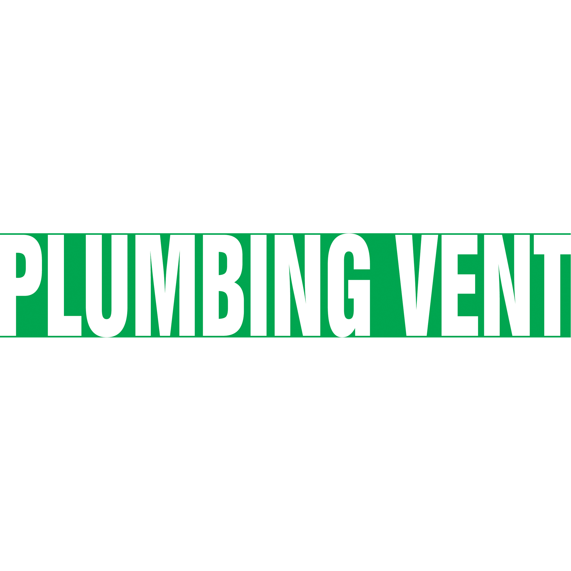Marqueur de tuyau "Plumbing Vent" Snap TiteMC, À pression, 14" h x 12" la, Blanc/vert