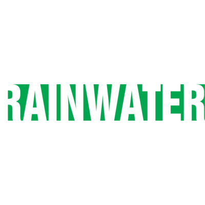 Marqueur de tuyau "Rain Water" Snap TiteMC, À pression, 14" h x 12" la, Blanc/vert