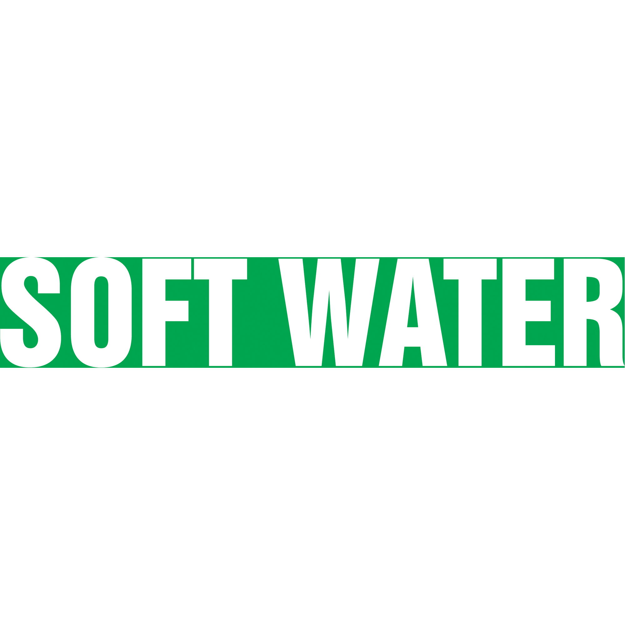 Marqueur de tuyau "Soft Water" Snap TiteMC, À pression, 14" h x 12" la, Blanc/vert
