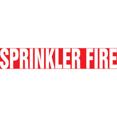 Marqueur de tuyau "Sprinkler Fire" Snap TiteMC, À pression, 14" h x 12" la, Blanc/rouge