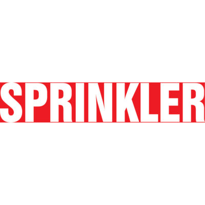 Marqueur de tuyau "Sprinkler" Snap TiteMC, À pression, 14" h x 12" la, Blanc/rouge