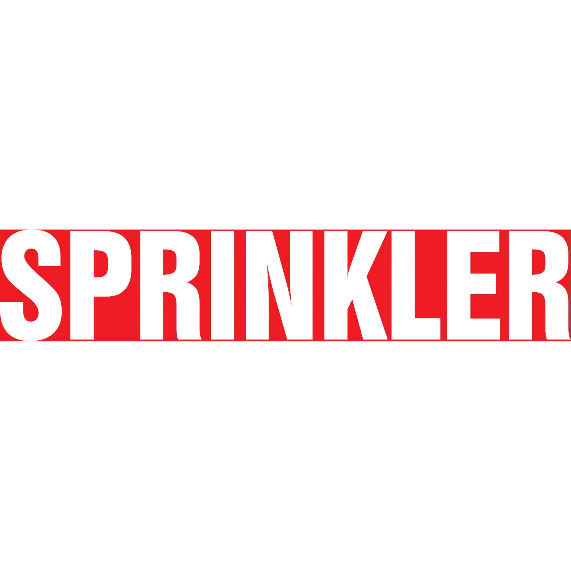 Marqueur de tuyau "Sprinkler" Snap TiteMC, À pression, 14" h x 12" la, Blanc/rouge