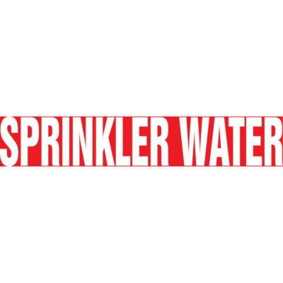 Marqueur de tuyau "Sprinkler Water" Snap TiteMC, À pression, 14" h x 12" la, Blanc/rouge