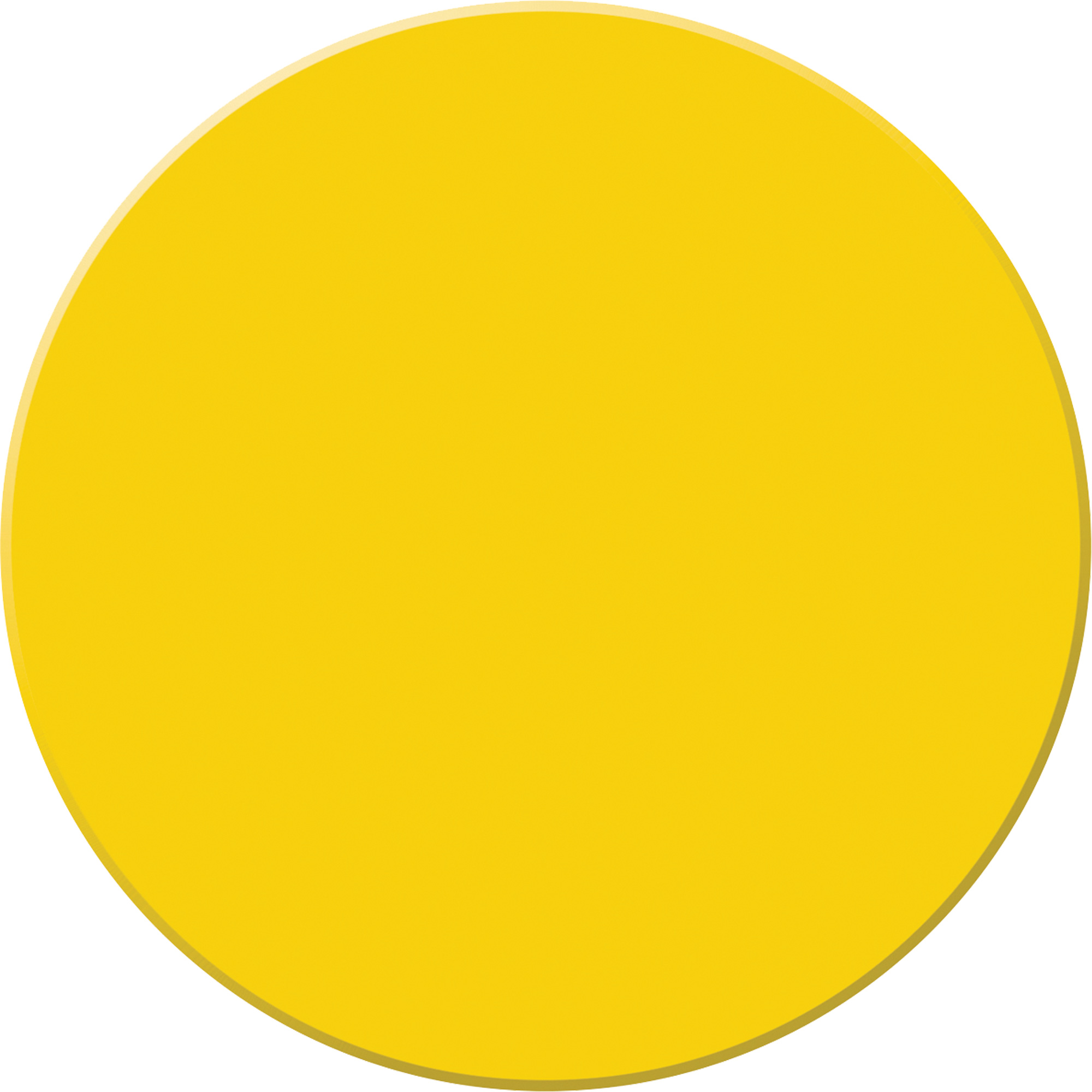 Marqueur robuste pour le sol Tough-MarkMC, Cercle, 3,5" lo x 3,5" la, Jaune, Polyéthylène