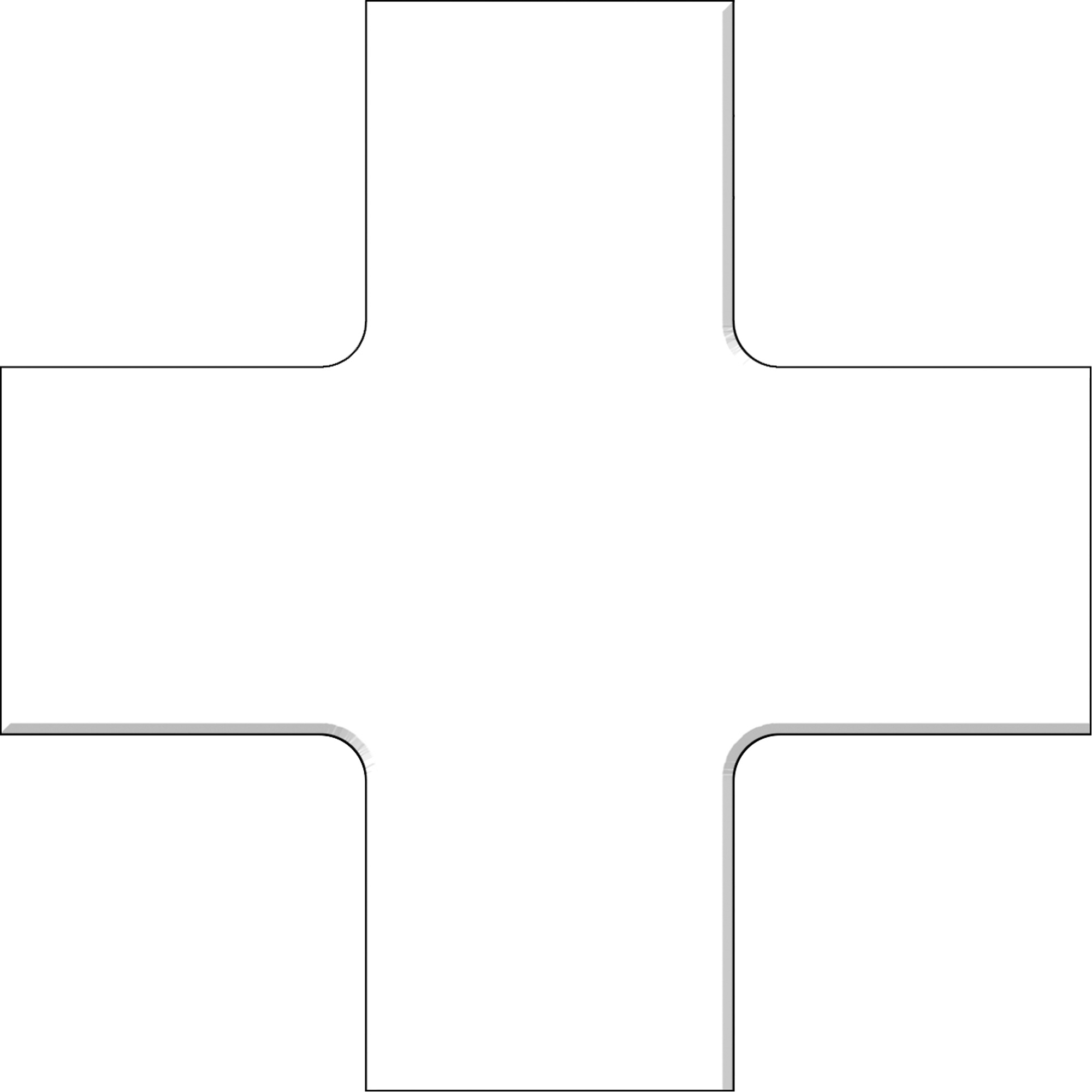 Marqueur robuste pour le sol Tough-MarkMC, Croix, 6" lo x 6" la, Blanc, Polyéthylène