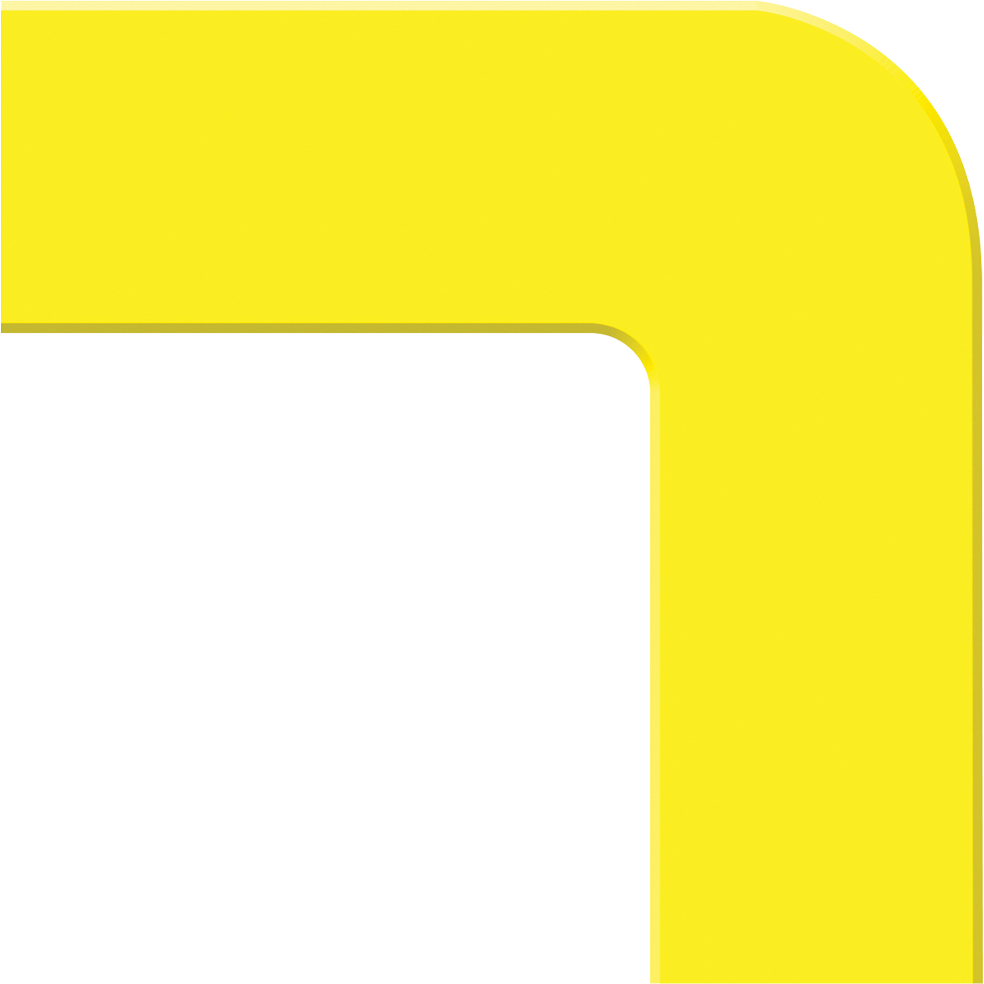 Marqueur robuste pour le sol Tough-MarkMC, L, 6" lo x 6" la, Jaune, Polyéthylène