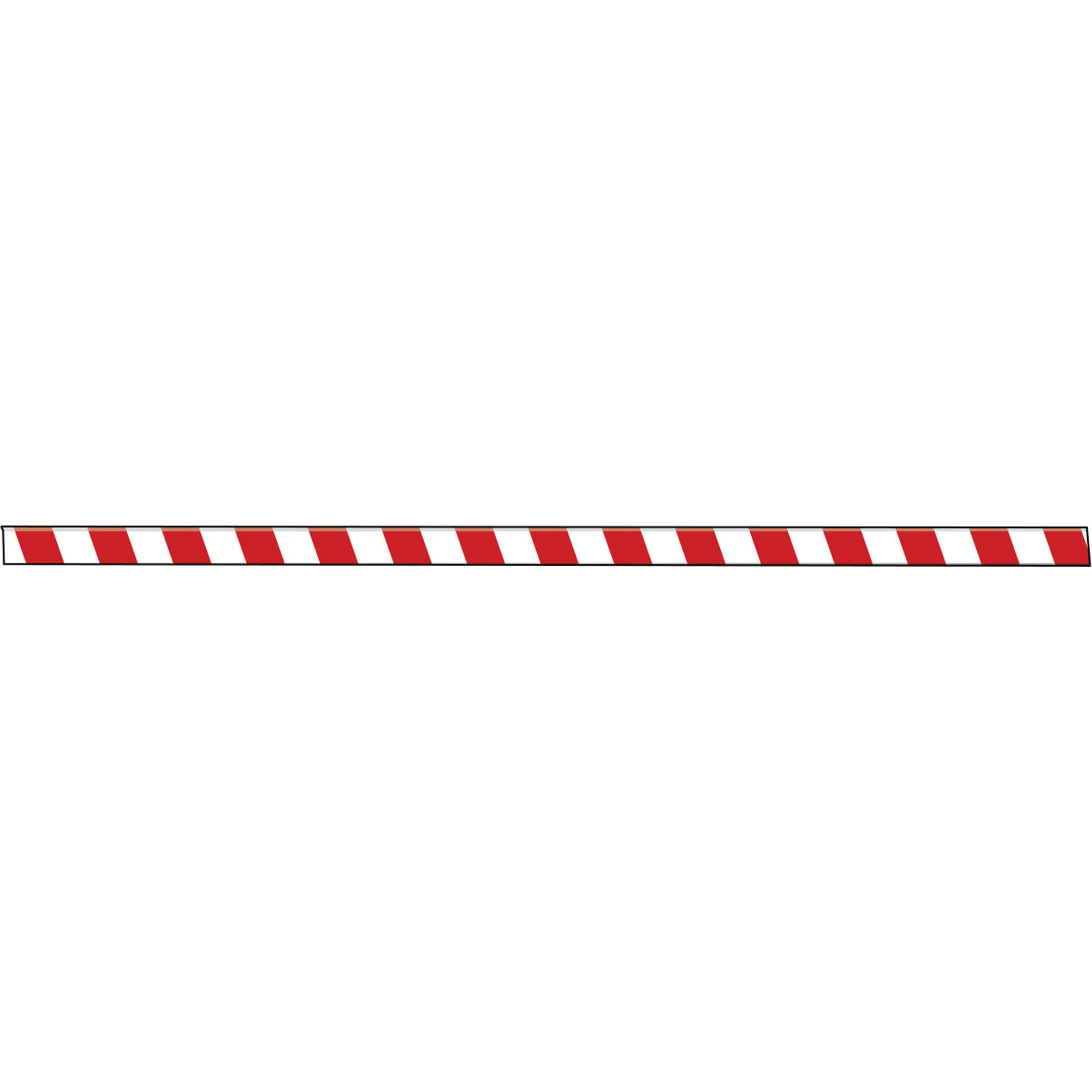 Marqueur robuste pour le sol Tough-MarkMC, Rectangle, 48" lo x 3" la, Rouge et blanc, Polyéthylène