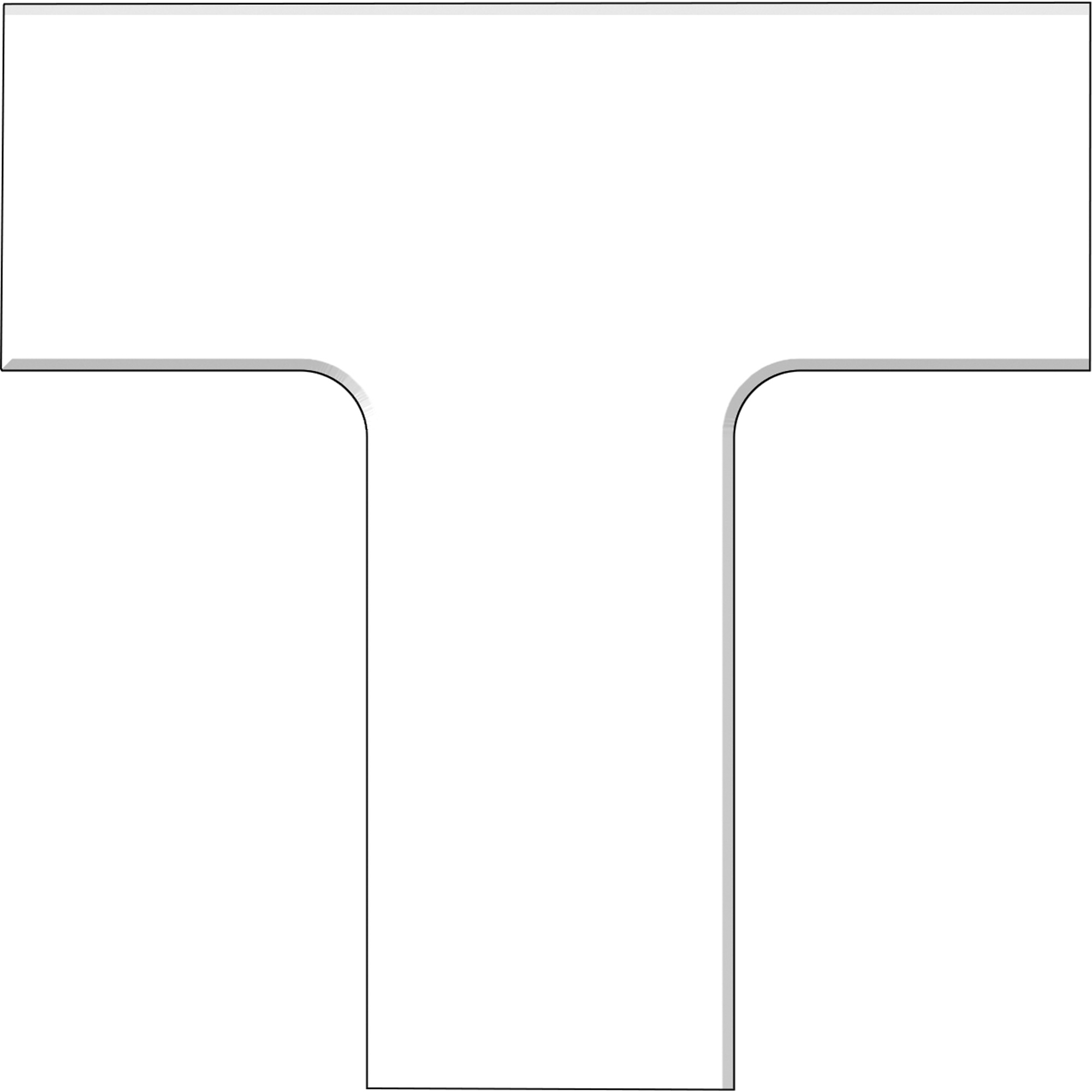 Marqueur robuste pour le sol Tough-MarkMC, T, 6" lo x 6" la, Blanc, Polyéthylène