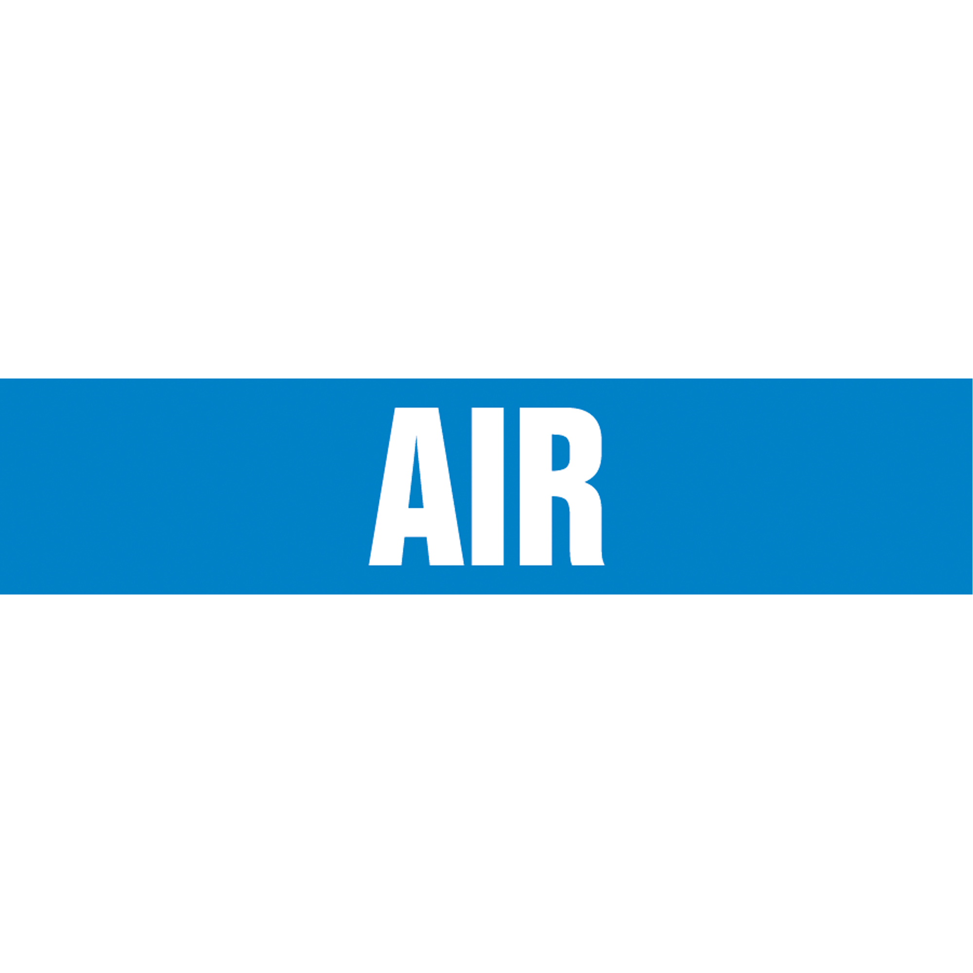 Marqueur de tuyau "Air" Snap TiteMC, À pression, 14" h x 12" la, Blanc/bleu