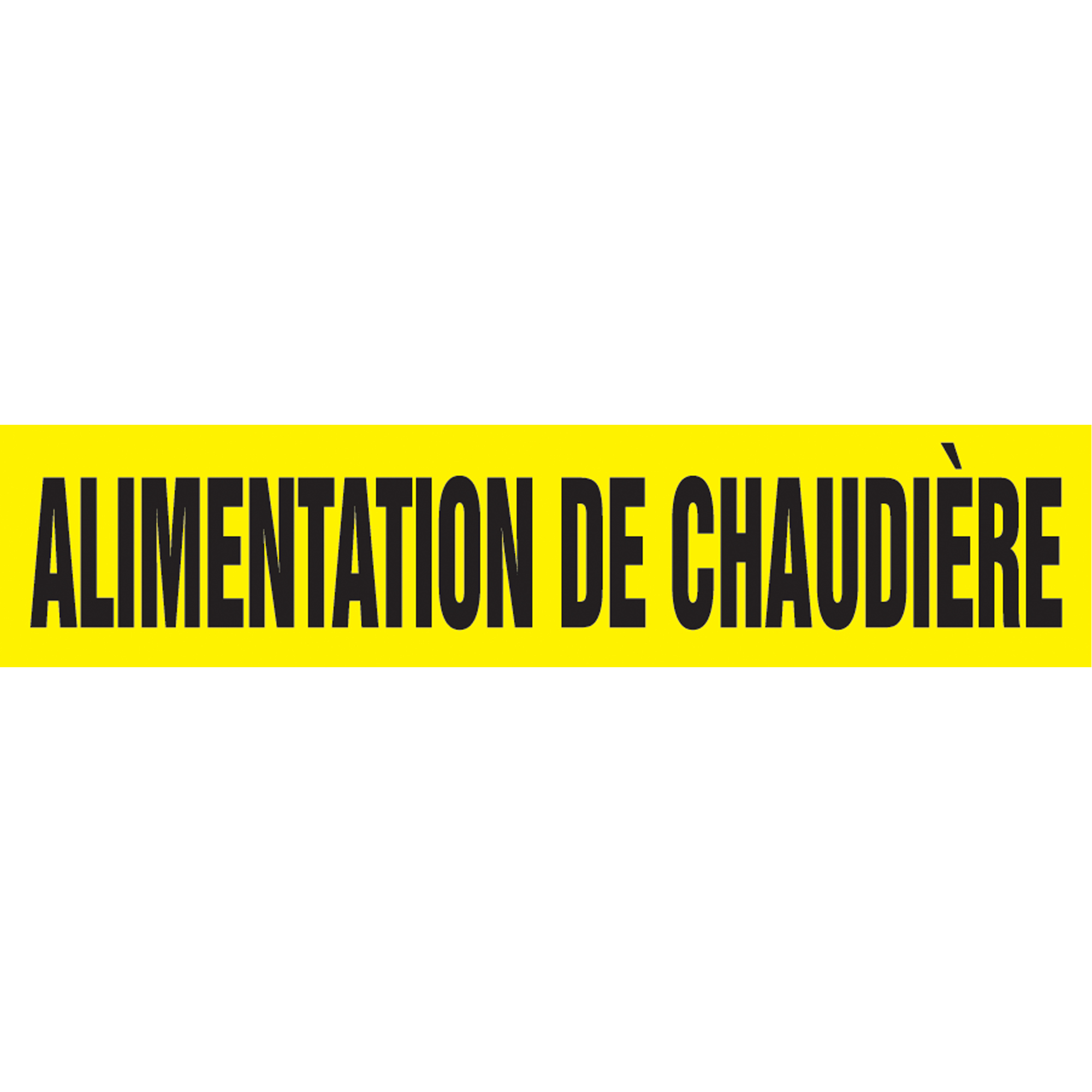 Marqueur de tuyau "Alimentation de Chaudière" Snap TiteMC, À pression, 14" h x 12" la, Blanc/bleu