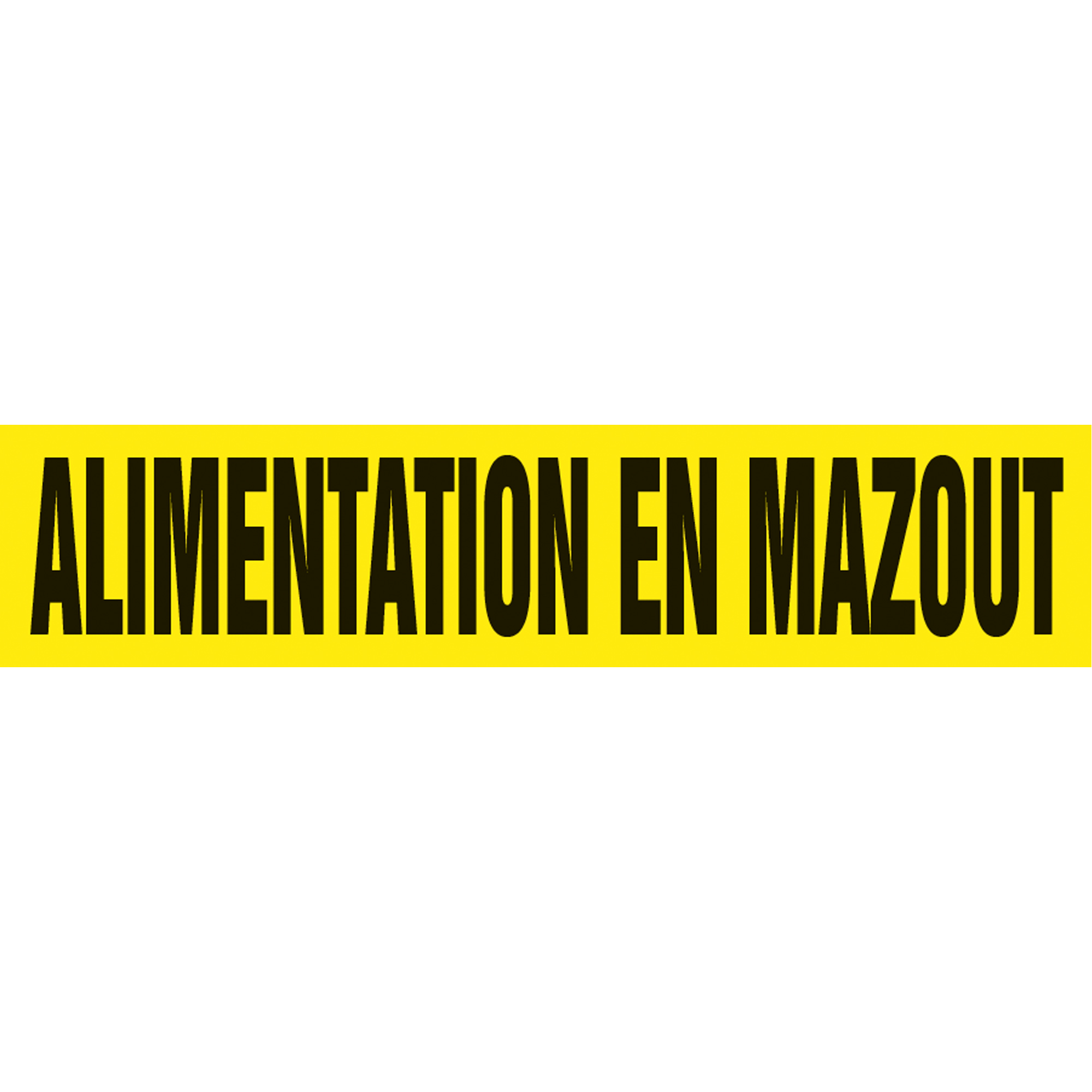 Marqueur de tuyau "Alimentation en Mazout" Snap TiteMC, À pression, 14" h x 12" la, Noir sur jaune