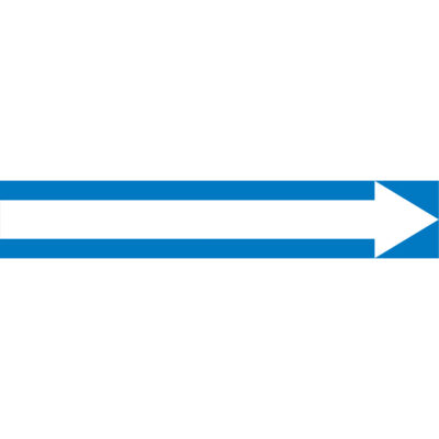 Marqueur de tuyau Long Arrow Snap TiteMC, À pression, 14" h x 12" la, Blanc/bleu