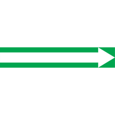 Marqueur de tuyau Long Arrow Snap TiteMC, À pression, 14" h x 12" la, Blanc/vert