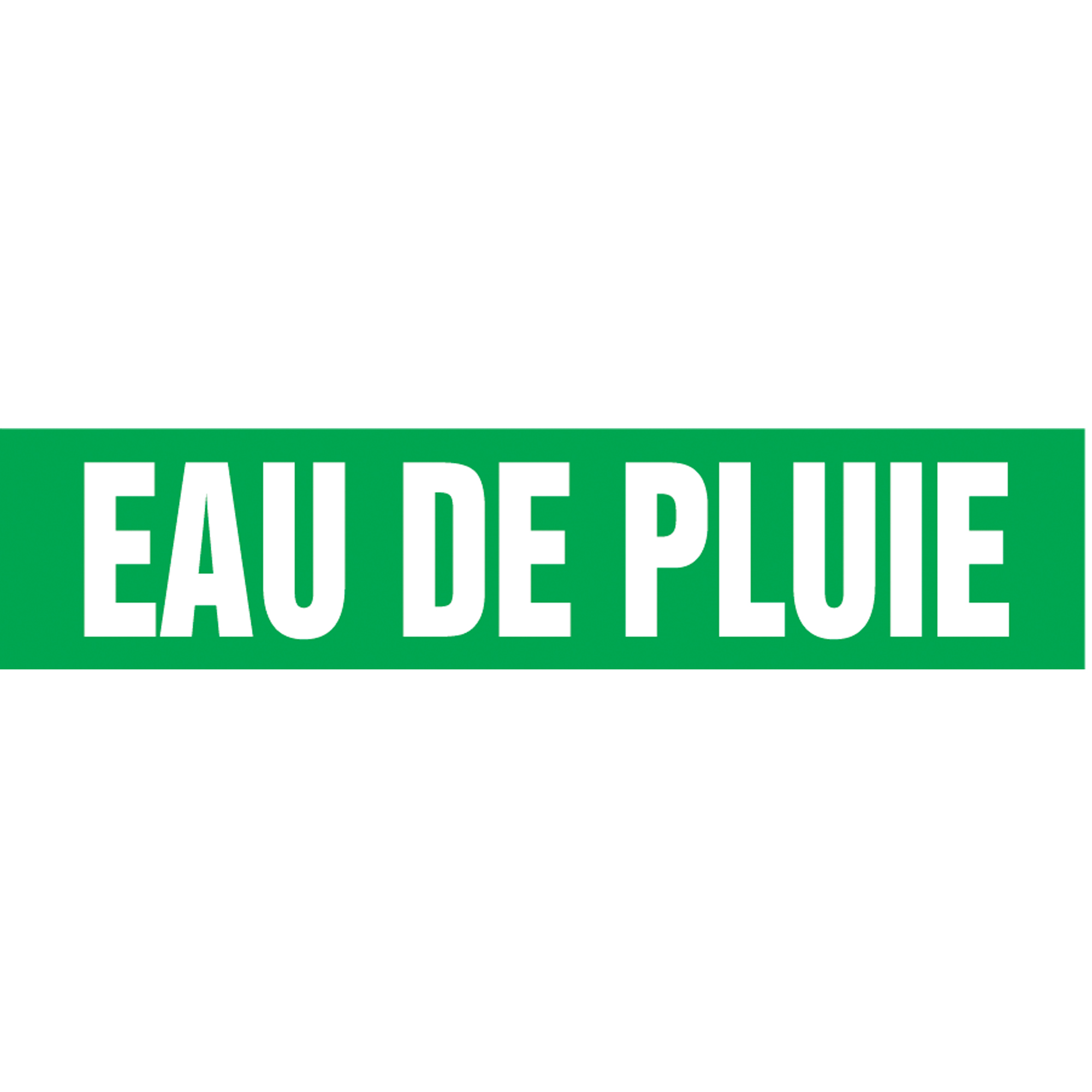 Marqueur de tuyau "Eau de Pluie" Snap TiteMC, À pression, 14" h x 12" la, Blanc/vert