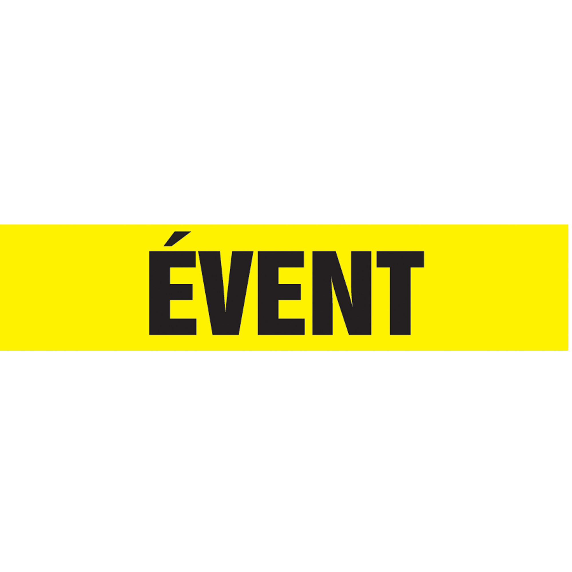 Marqueur de tuyau "Évent" Snap TiteMC, À pression, 14" h x 12" la, Noir sur jaune