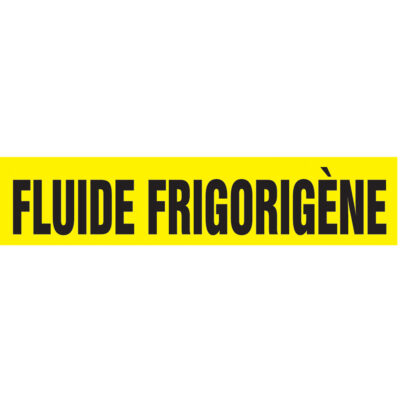 Marqueurs de tuyau "Fluide", Autocollant, 2-1/2" h x 12" la, Noir sur jaune