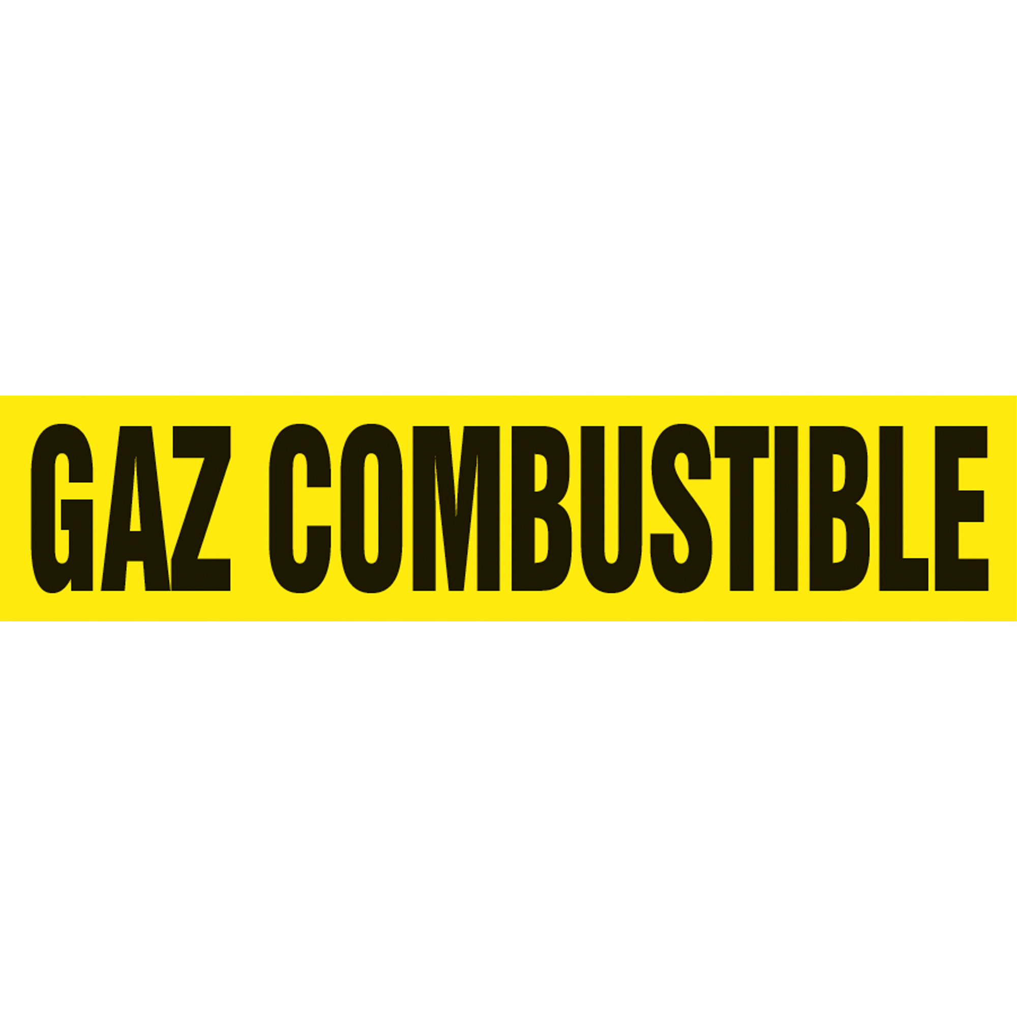 Marqueur de tuyau "Gaz Combustible" Snap TiteMC, À pression, 14" h x 12" la, Noir sur jaune