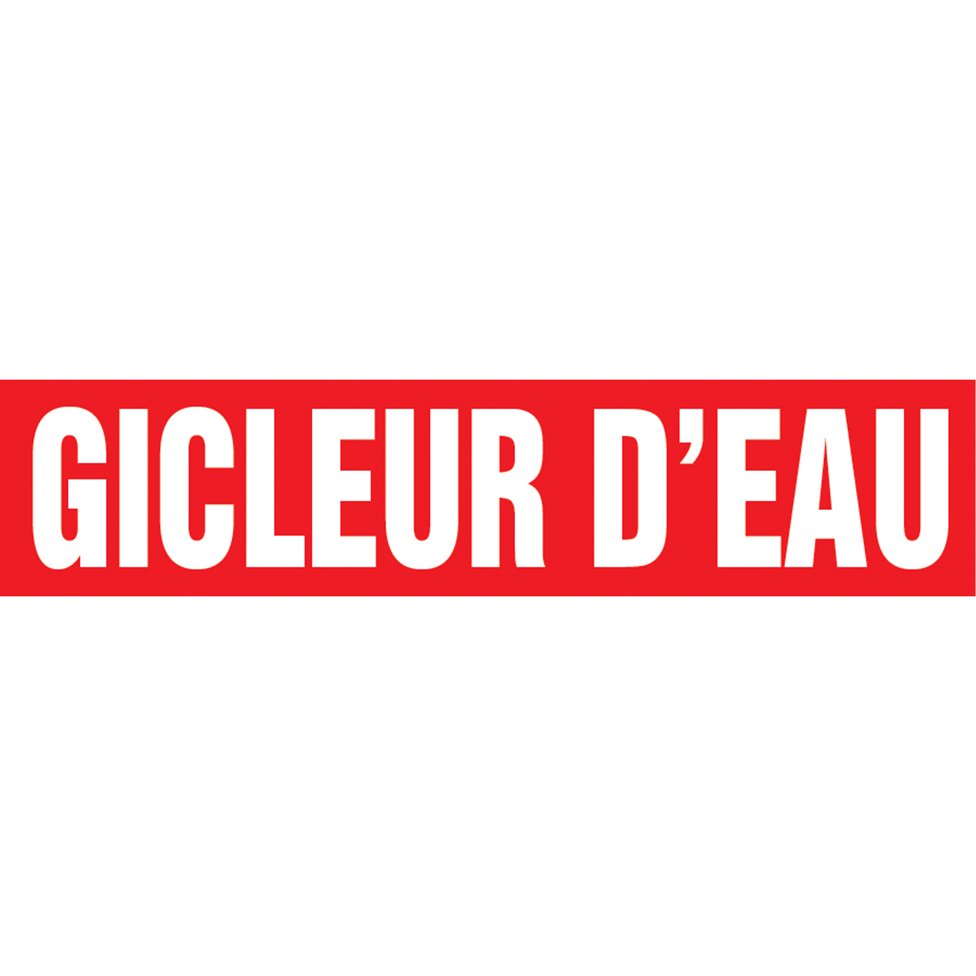 Marqueur de tuyau "Gicleur d'Eau" Snap TiteMC, À pression, 14" h x 12" la, Blanc/rouge