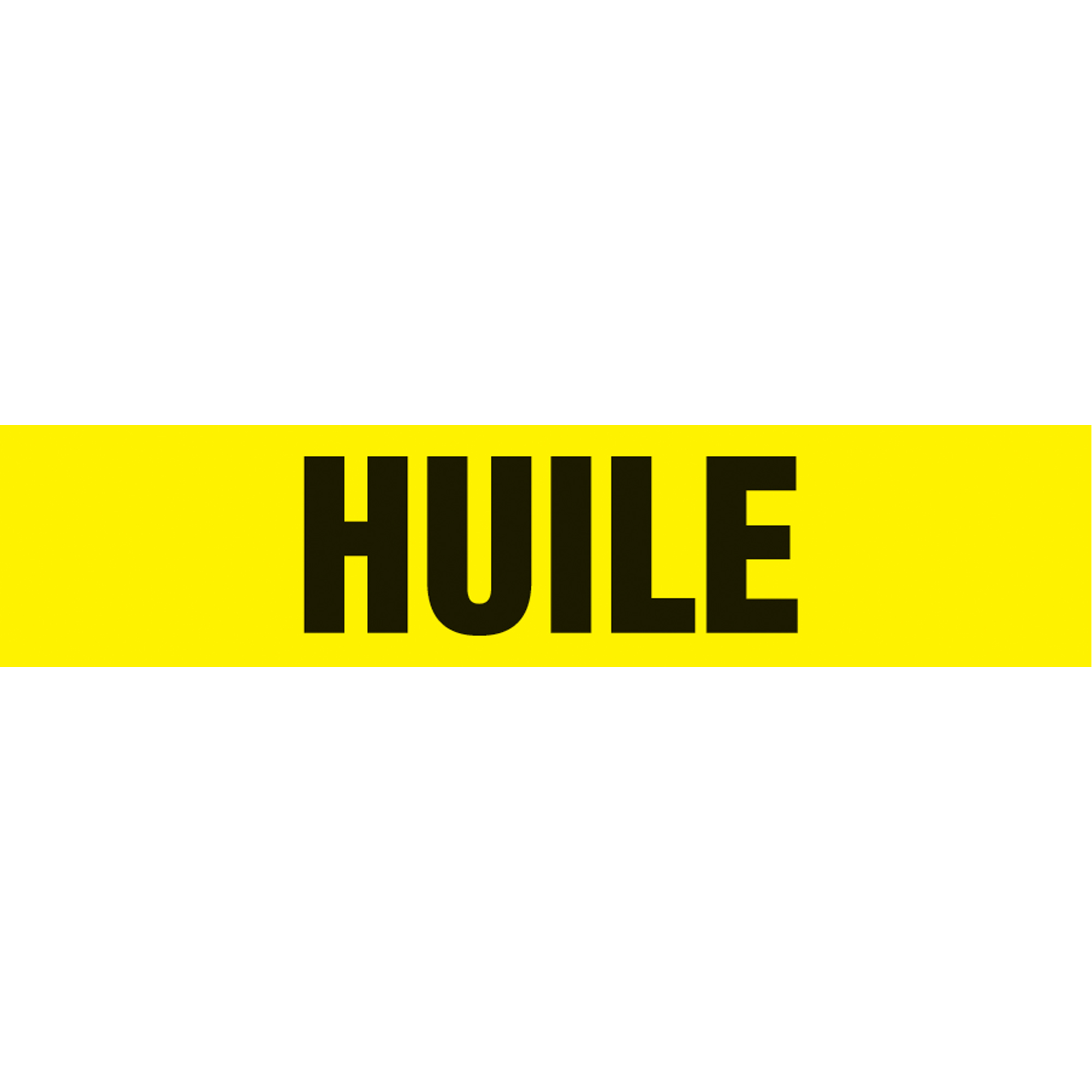 Marqueur de tuyau "Huile" Snap TiteMC, À pression, 14" h x 12" la, Noir sur jaune