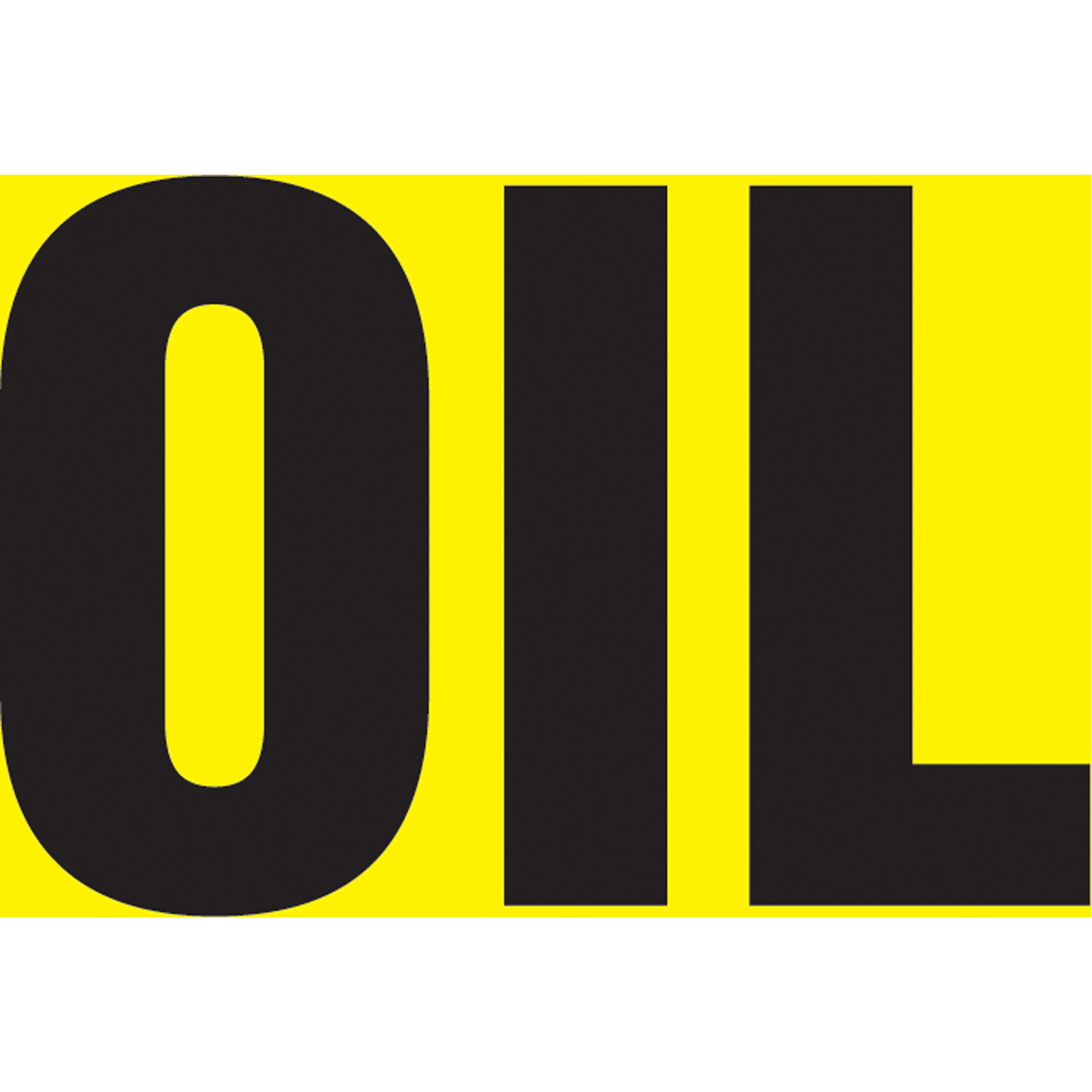 Marqueurs de tuyau "Oil", Autocollant, 2-1/2" h x 12" la, Noir sur jaune